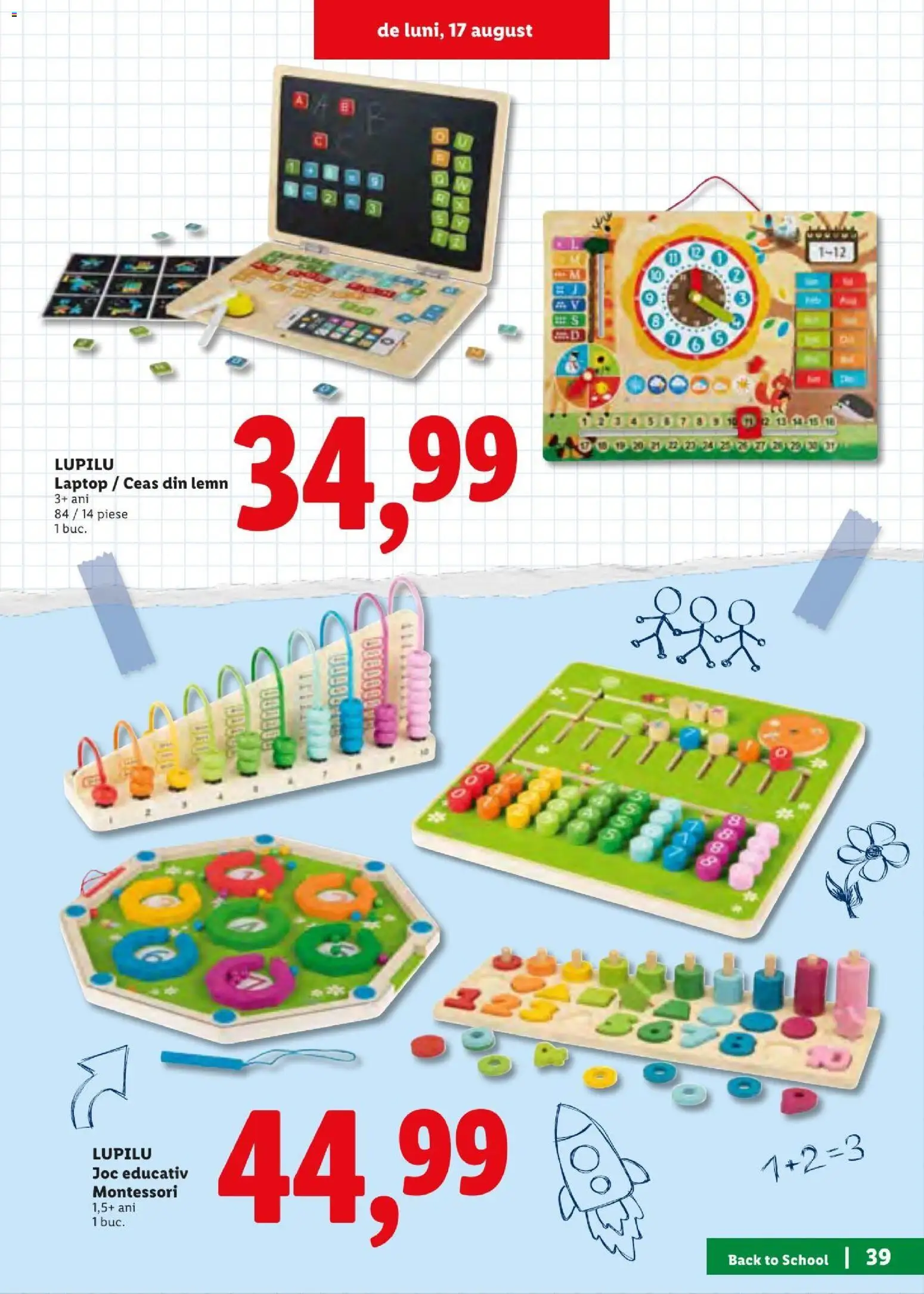 Noul catalog Lidl – valabil de la 10.08.2026 | Pagină: 39 | Produse: Laptop, Ceas, Joc