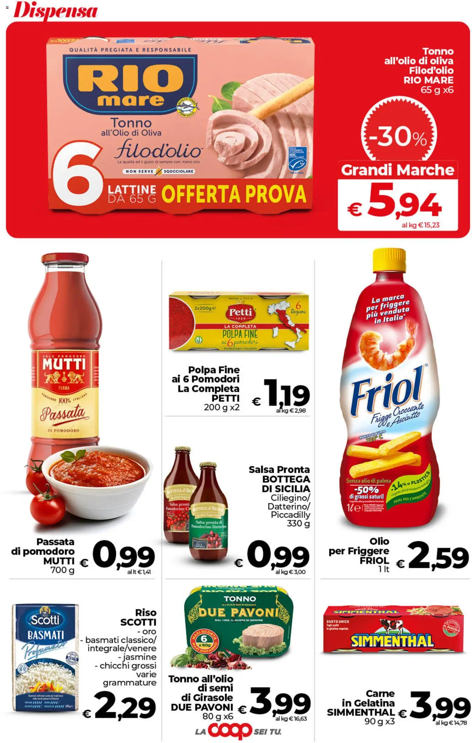 Volantino COOP del 18.06.2026 | Pagina: 28 | Prodotti: Salsa, Pomodoro, Olio, Passata di pomodoro