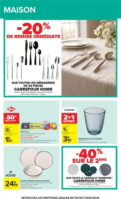 Carrefour - Prévisualisation de Carrefour Vos promos du quotidien valide à partir de 17/08/2026 | Page: 68 | Produits: Vaisselle, Réfrigérateur, Papier cuisson, Service vaisselle