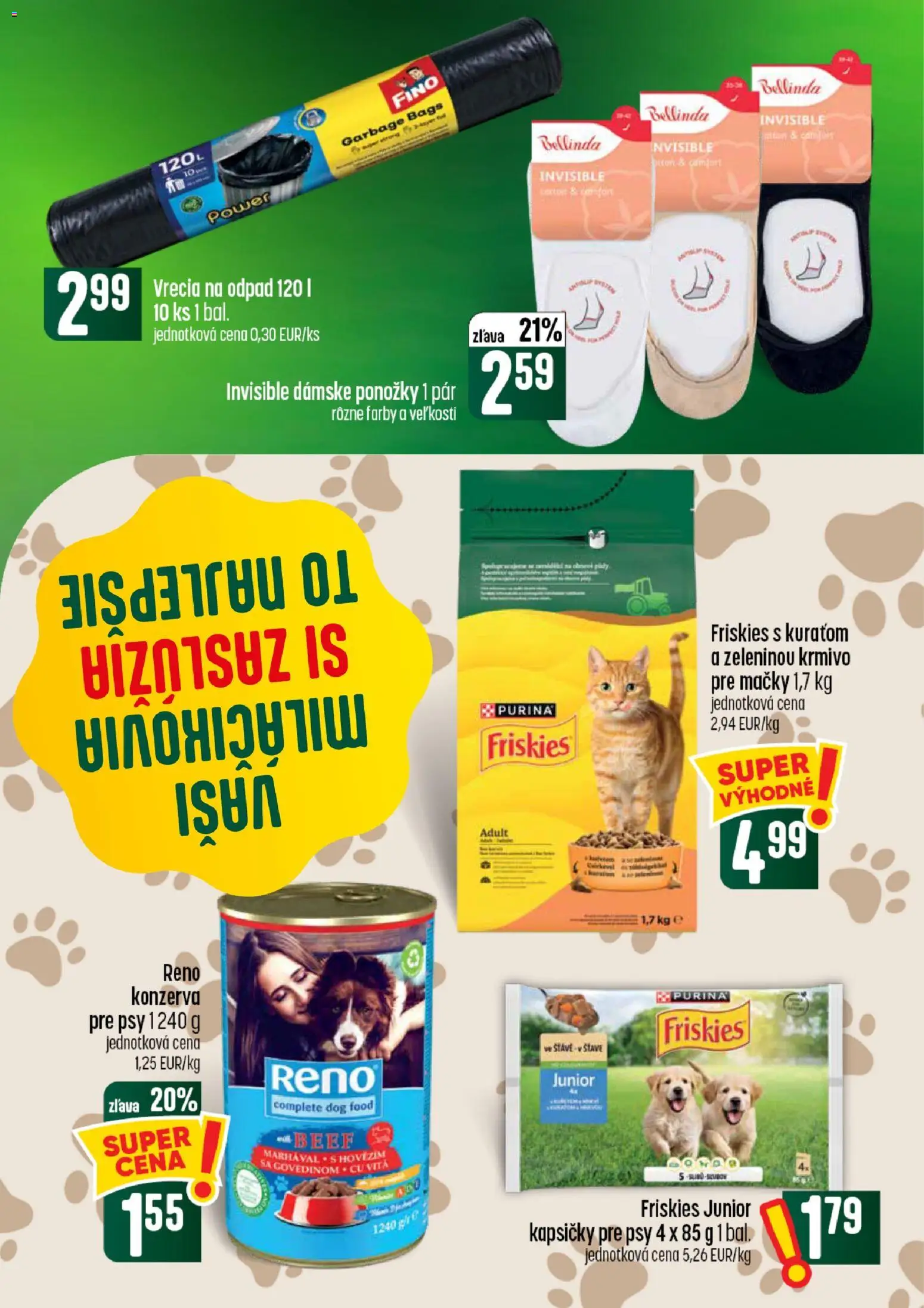 Nové COOP Jednota akcie – leták je platný od 30.07.2026 | Strana: 59 | Produkty: Friskies, Ponožky