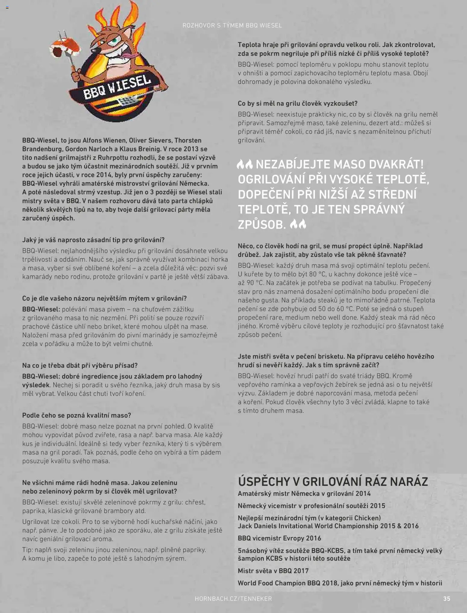 HORNBACH leták - Magazín o grilování od 01.01.2026 | Strana: 35 | Produkty: Ramínka, Koření, Kachny, Gril