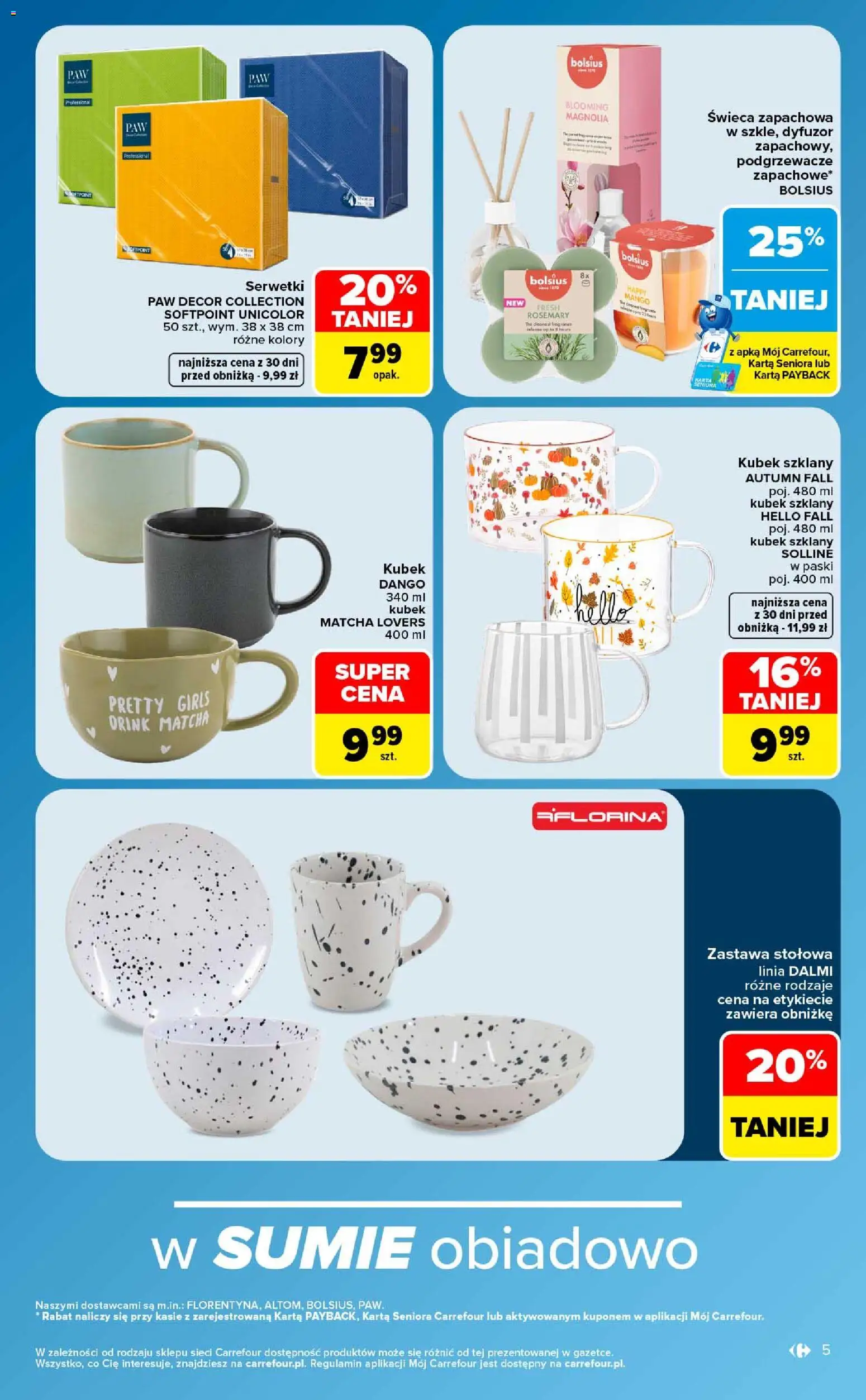 Carrefour gazetka - Same okazje od 24.08.2026 | Strona: 5 | Produkty: Mango, Karta, Matcha, Serwetki