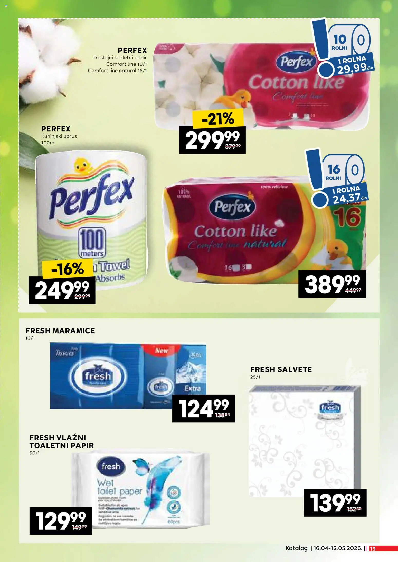 Roda katalog - važi od 16.04.2026 | Strana: 13 | Proizvode: Salvete, Ubrus