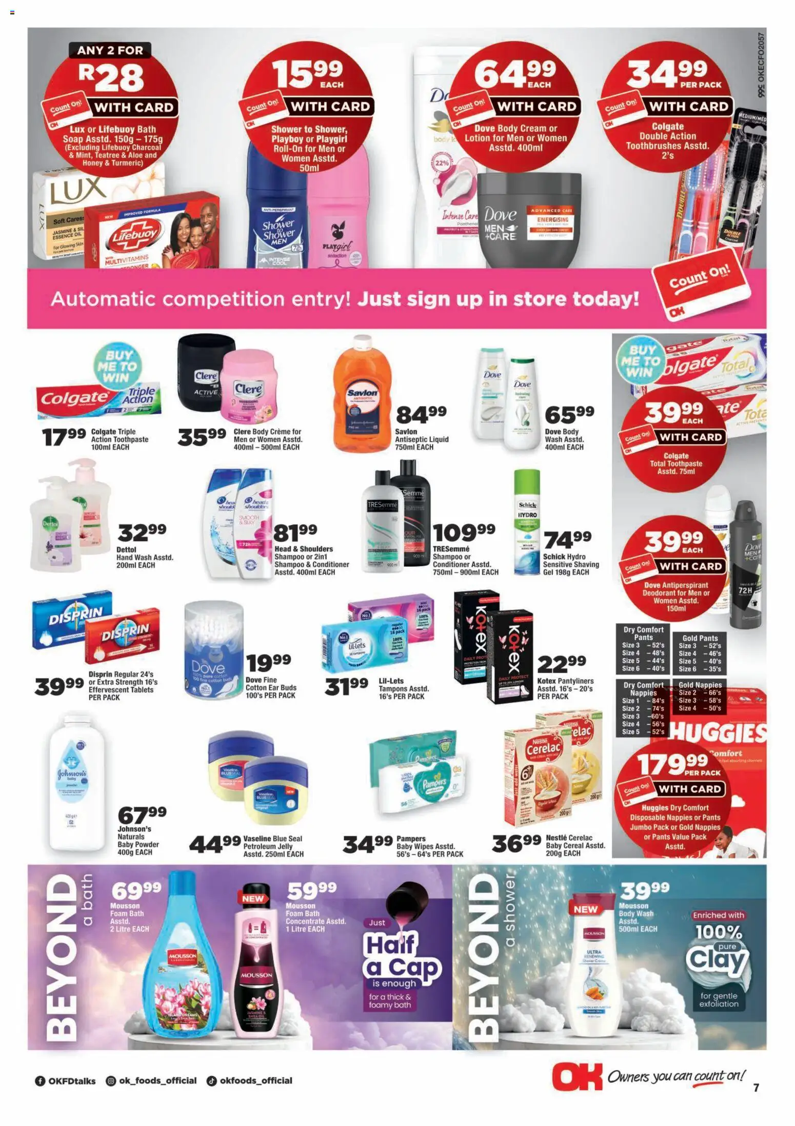 New OK Foods catalogue – valid from 23/10/2026 | Page: 7 | Products: Pants, Cap, Powder, Cream