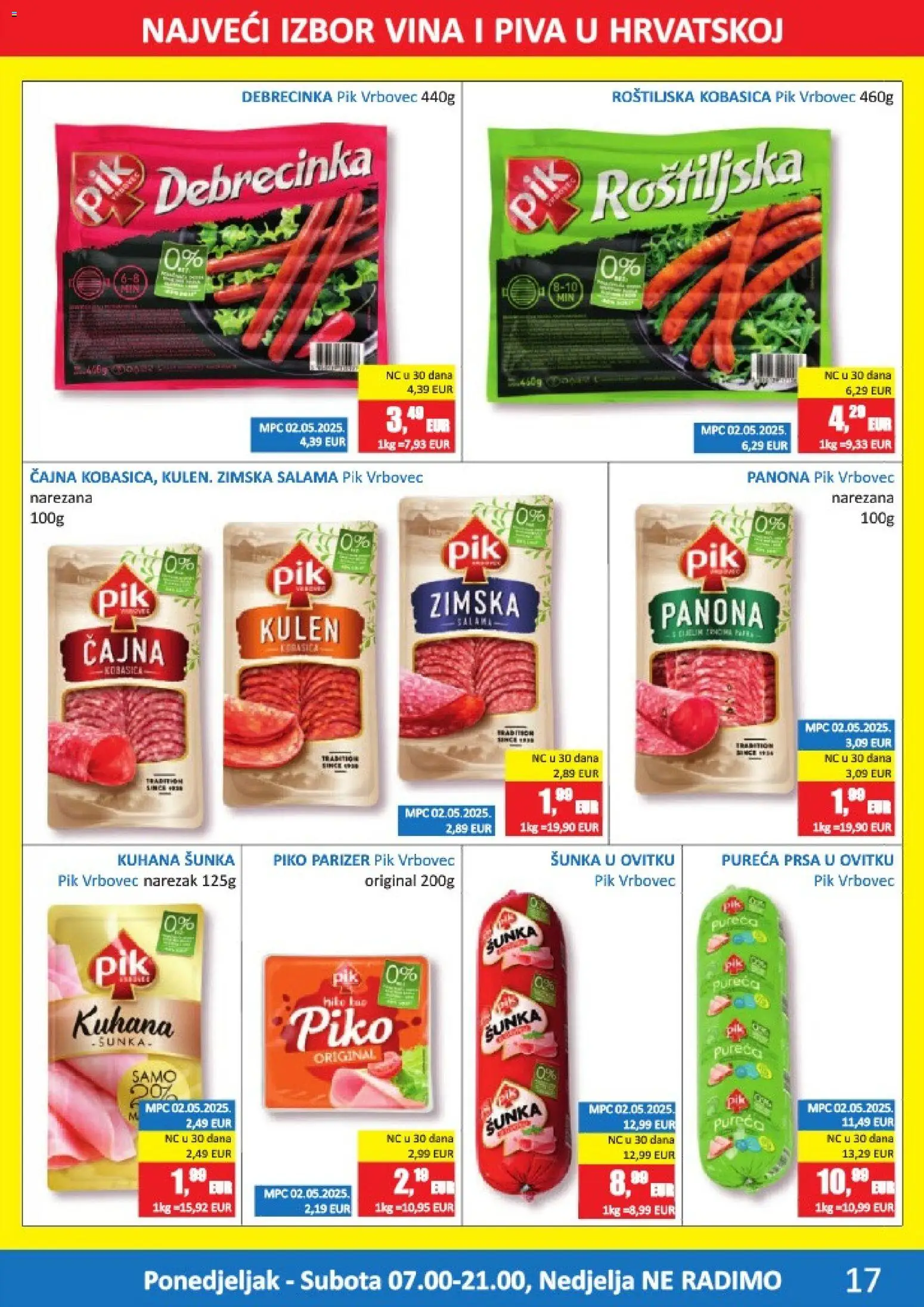Vrutak katalog | vrijedi od 14.09.2026 | Stranica: 17 | Proizvodi: Šunka, Kobasica, Kulen, Parizer