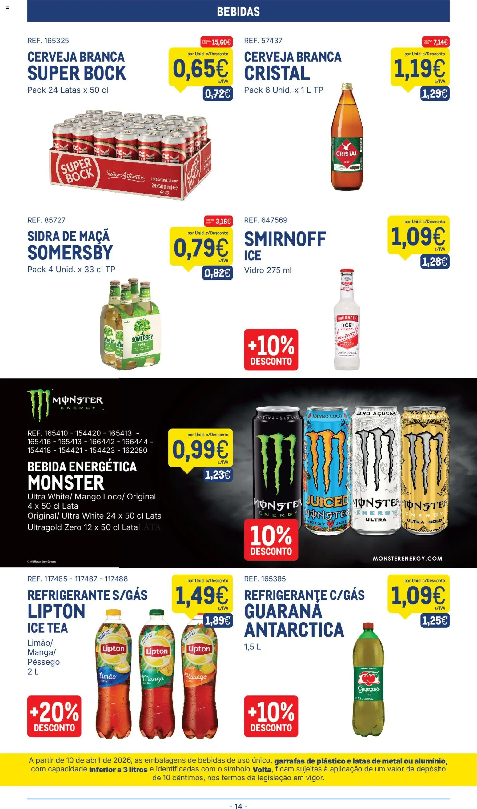 Makro folheto │ válido de 16.06.2026 | Página: 14 | Produtos: Super bock, Cerveja, Somersby, Açúcar