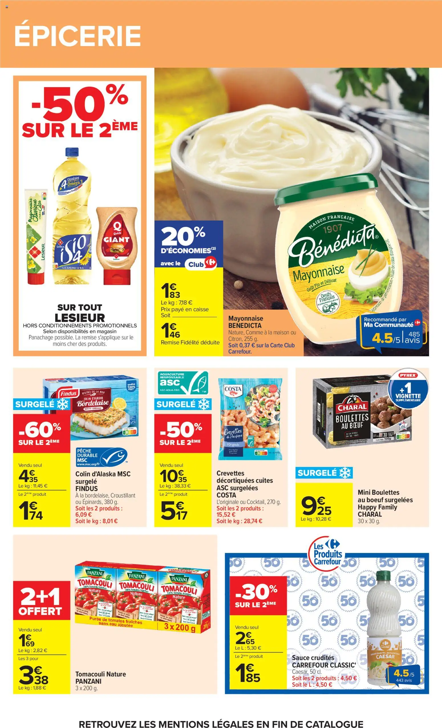 {H1} | Page: 38 | Produits: Pêche, Poids, Crevettes, Mayonnaise