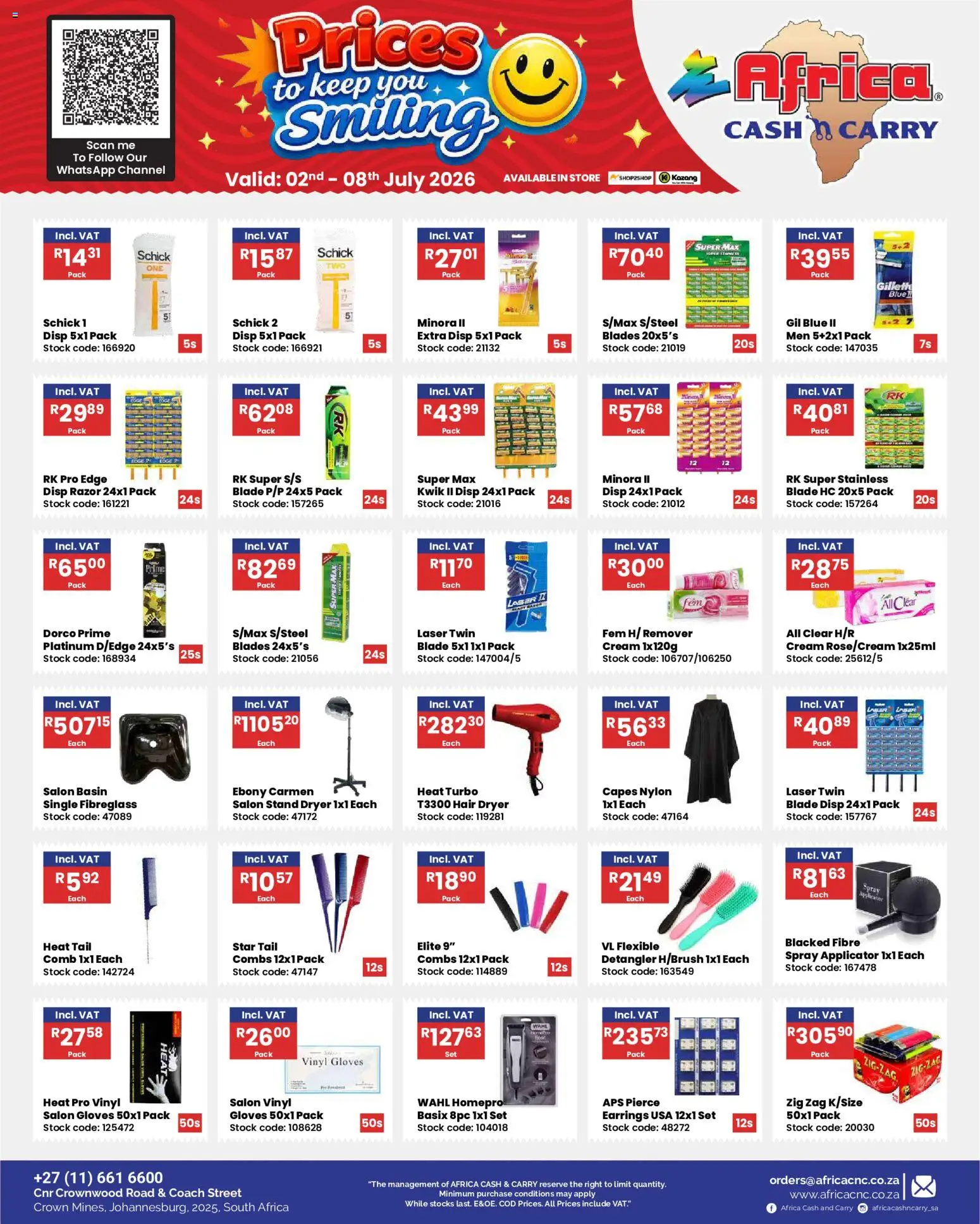 New Africa Cash & Carry catalogue – valid from 02/07/2026 | Page: 31 | Products: Gloves, Dryer, Hair dryer, Cream