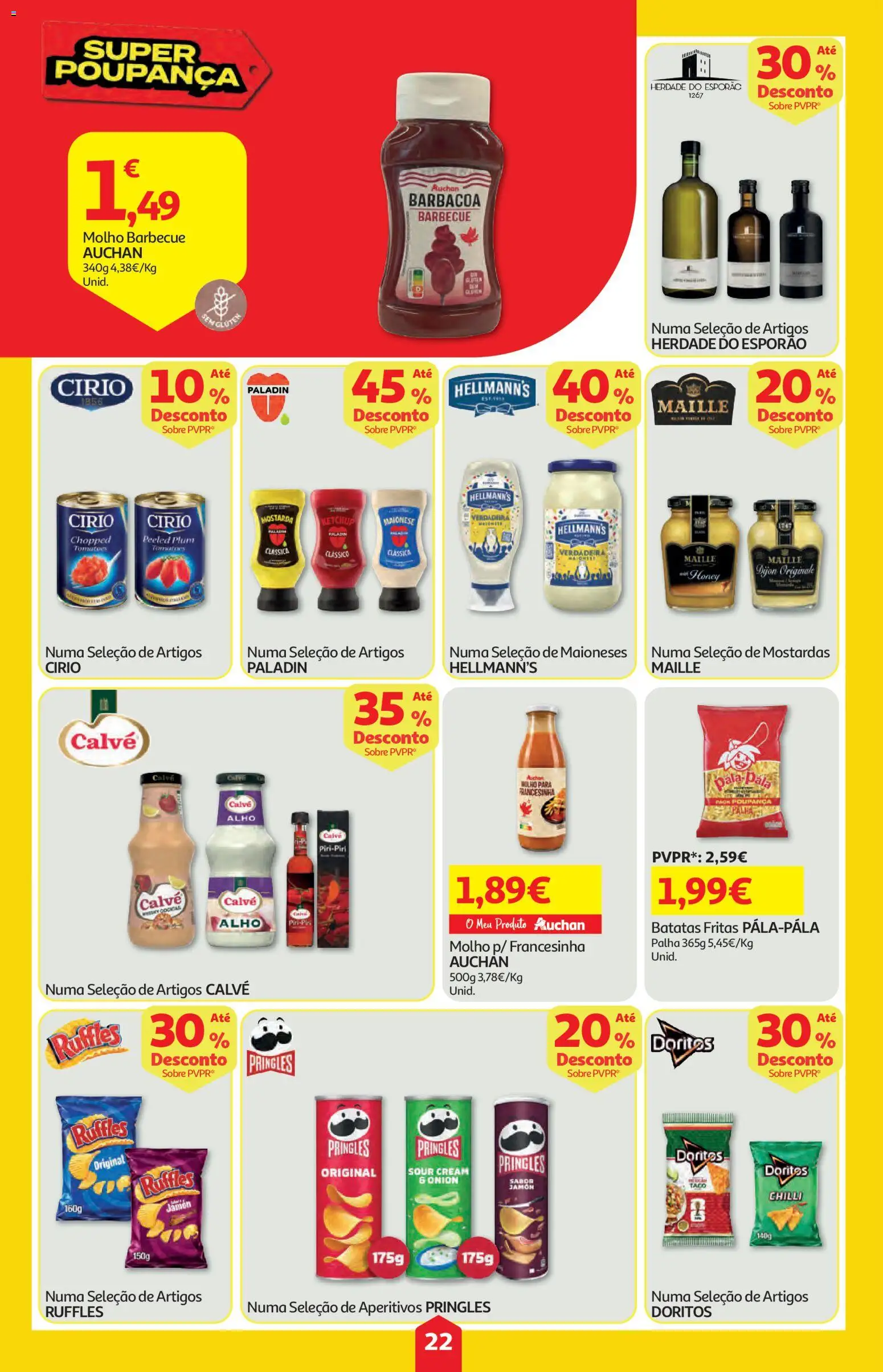 Auchan folheto │ válido de 11.06.2026 | Página: 22 | Produtos: Maionese, Ketchup, Batatas fritas