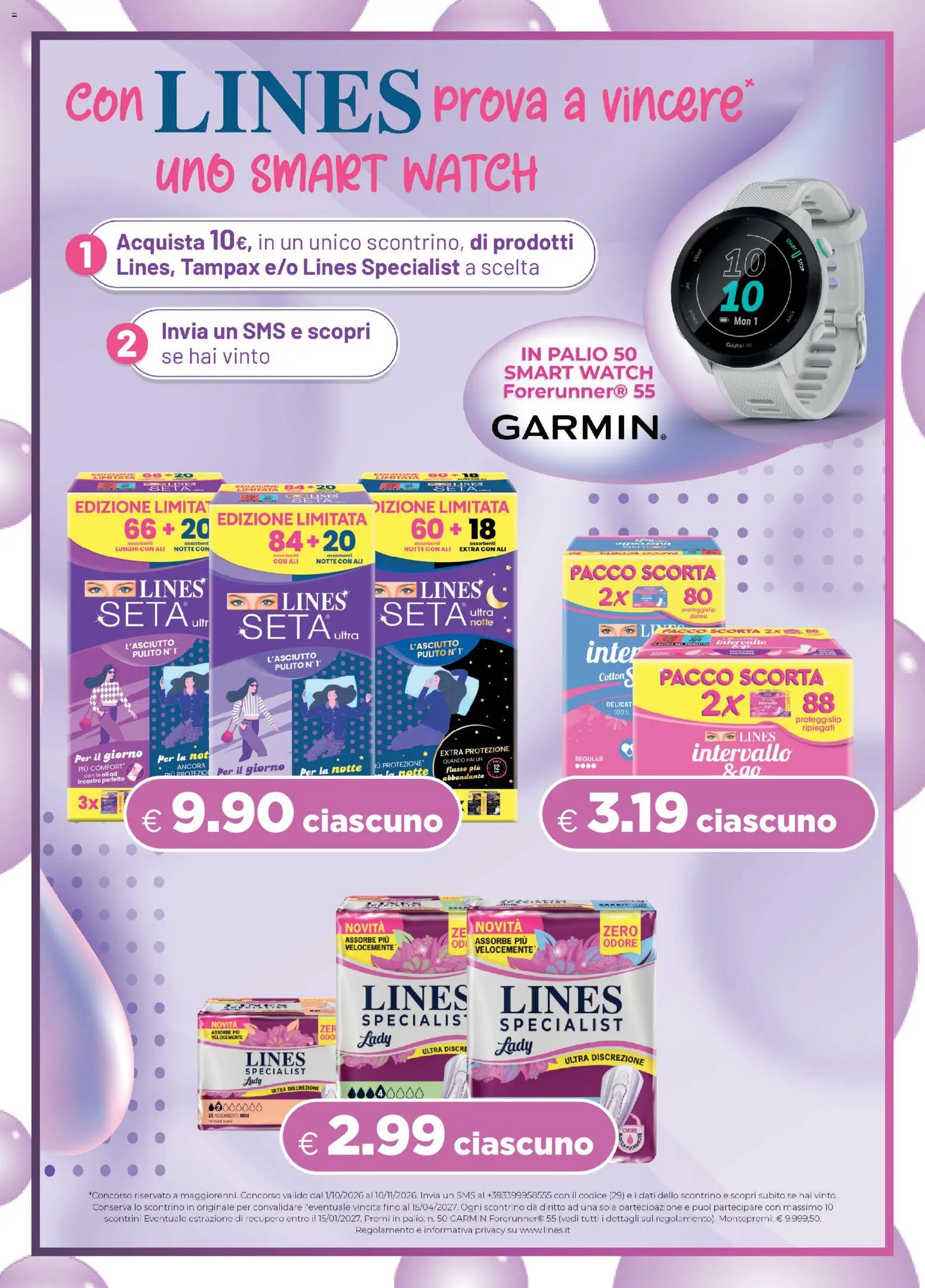 Volantino Acqua e Sapone del 11/10/2026 | Pagina: 9 | Prodotti: Smart watch, Assorbenti