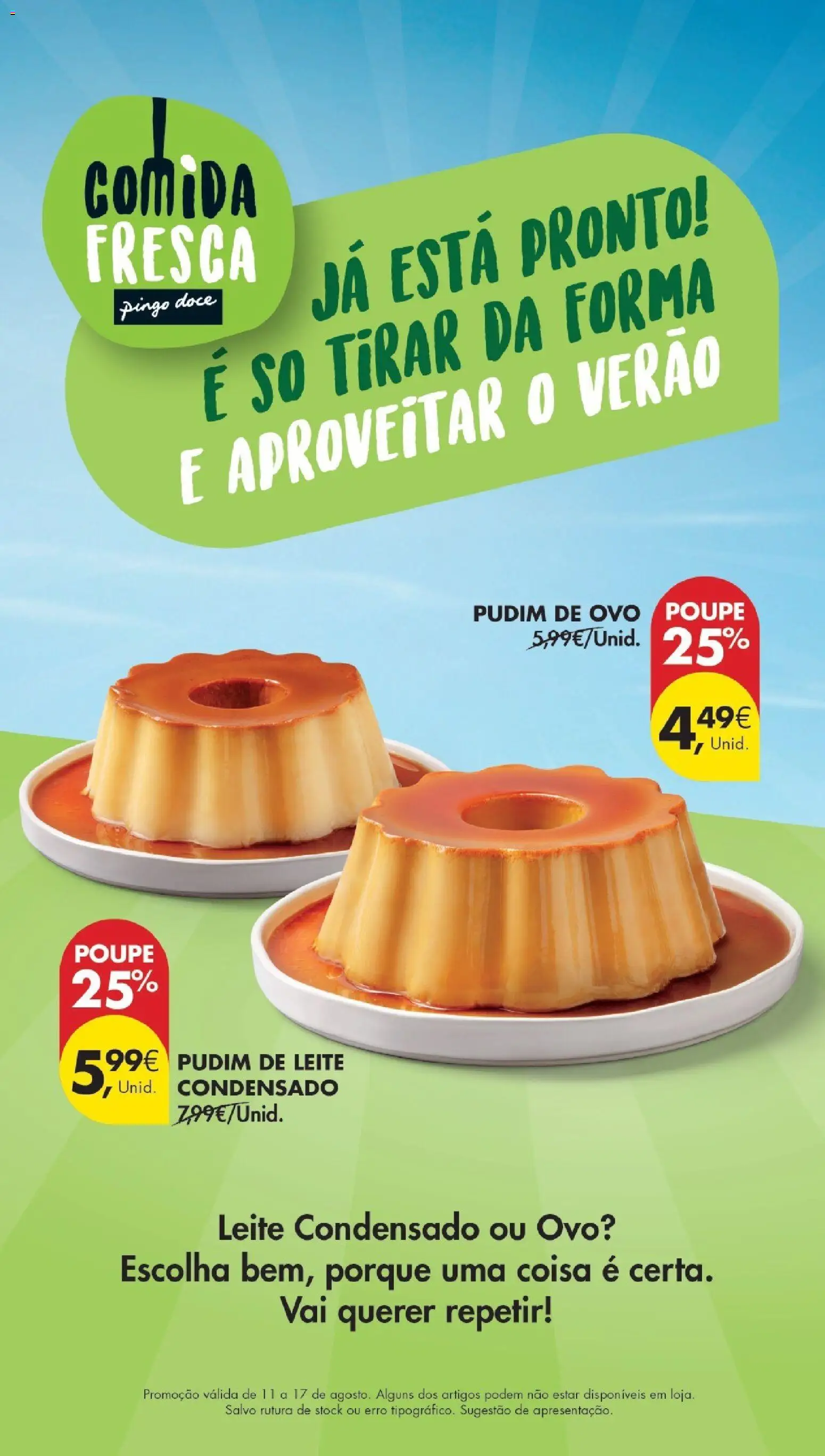 Pingo Doce Poupe Esta Semana Madeira │ válido de 11/08/2026 | Página: 3 | Produtos: Pudim, Leite condensado, Leite