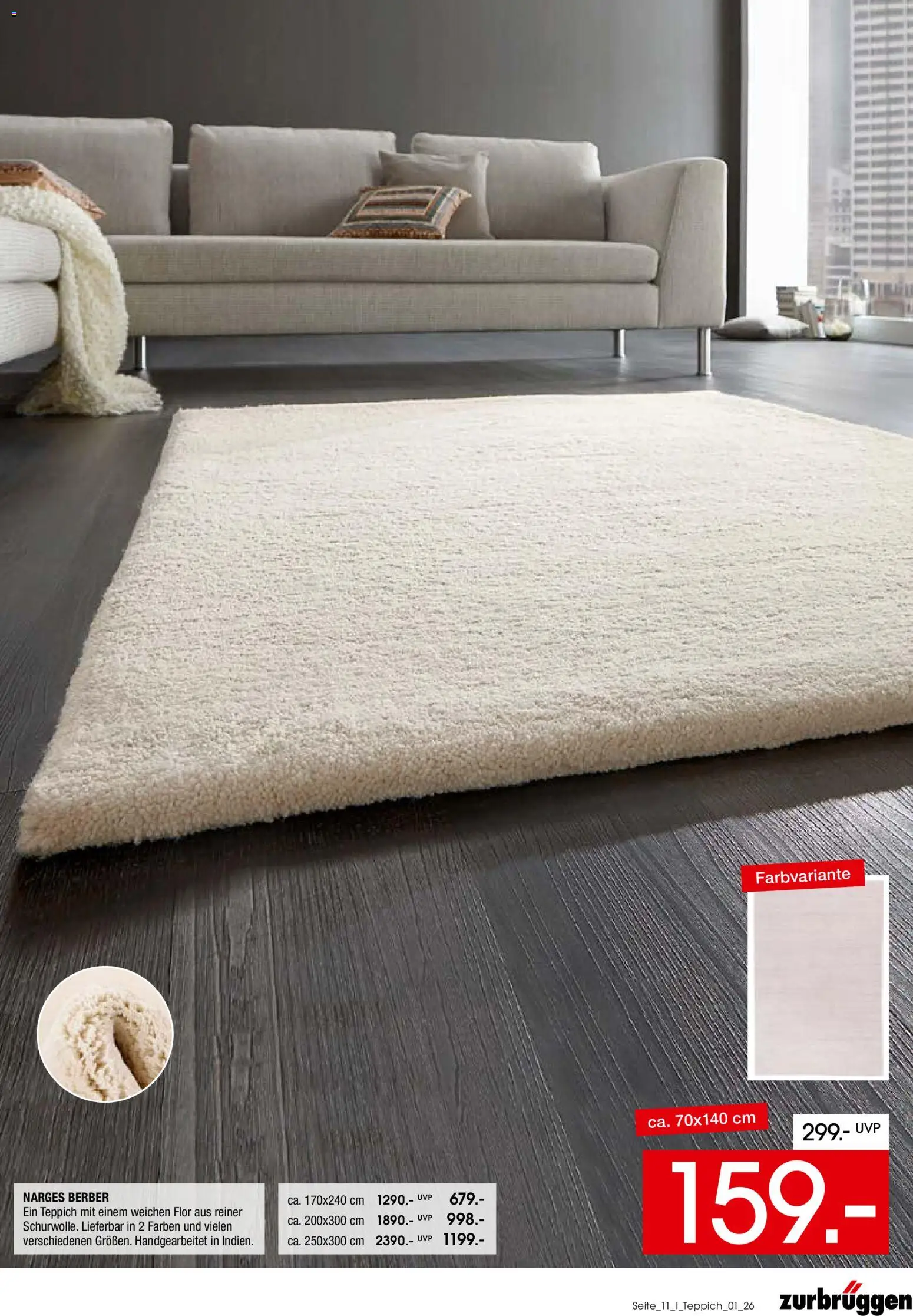 Zurbrüggen Teppich Spezial – gültig ab 15.06.2026 | Seite: 11 | Produkte: Teppich
