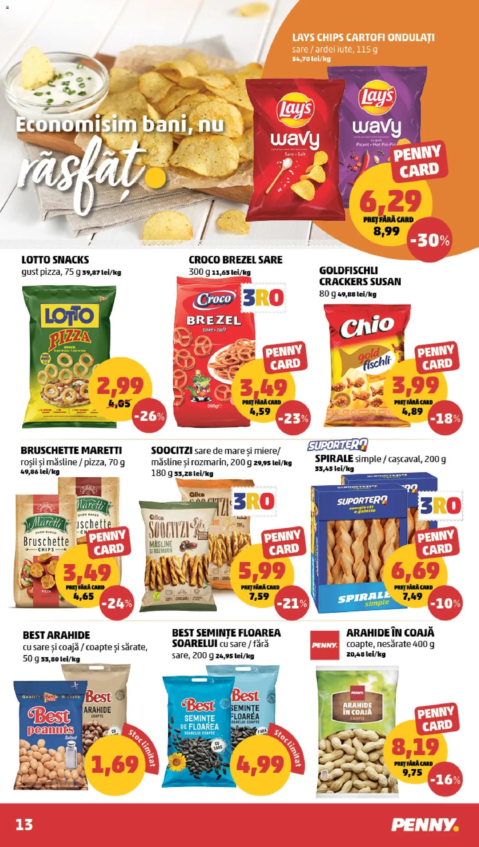Noul catalog PENNY – valabil de la 25.03.2026 | Pagină: 13 | Produse: Ardei, Arahide, Pizza, Bant