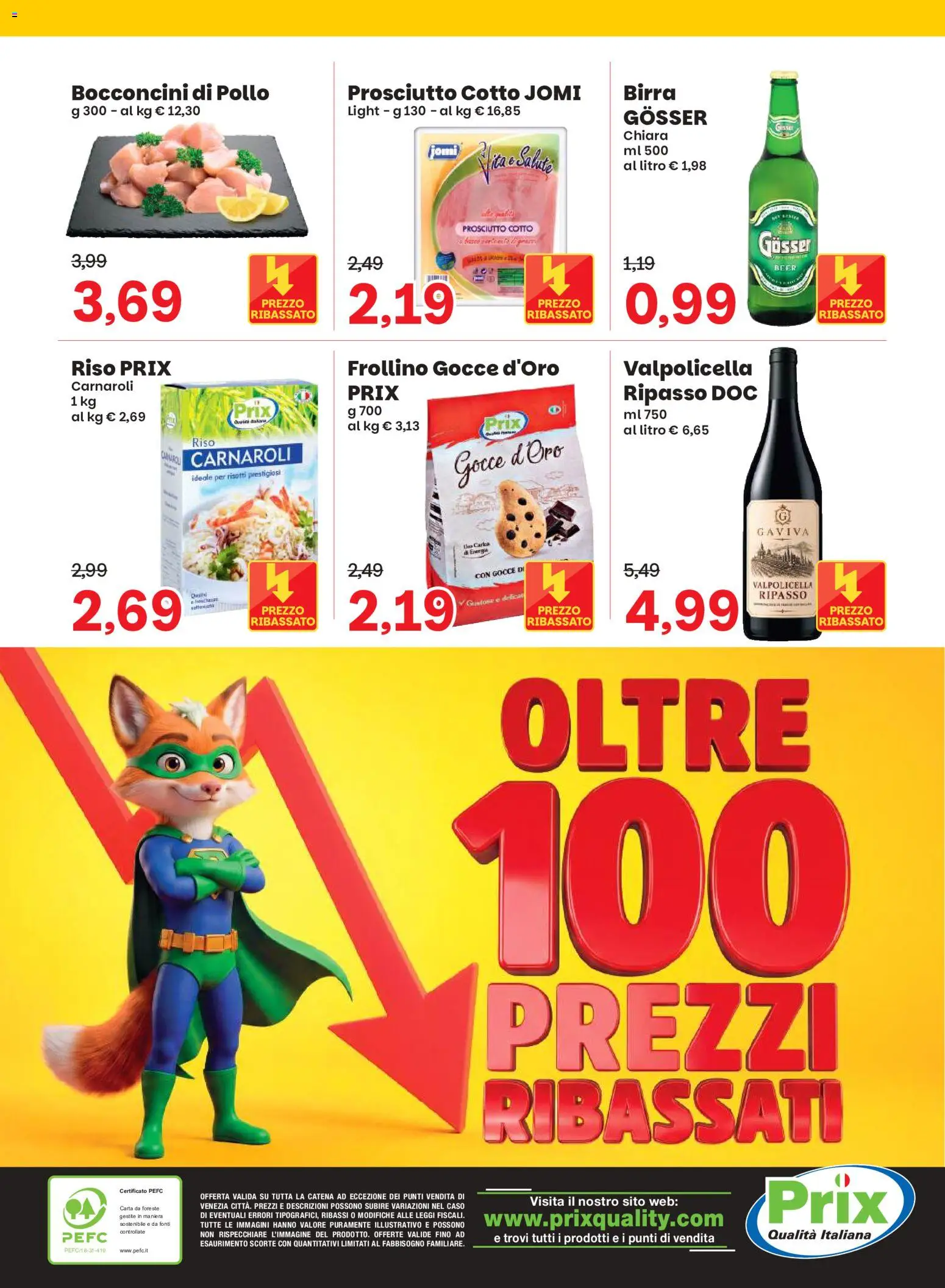Volantino Prix del 01/09/2026 | Pagina: 16 | Prodotti: Prosciutto Cotto, Pollo, Riso, Prosciutto