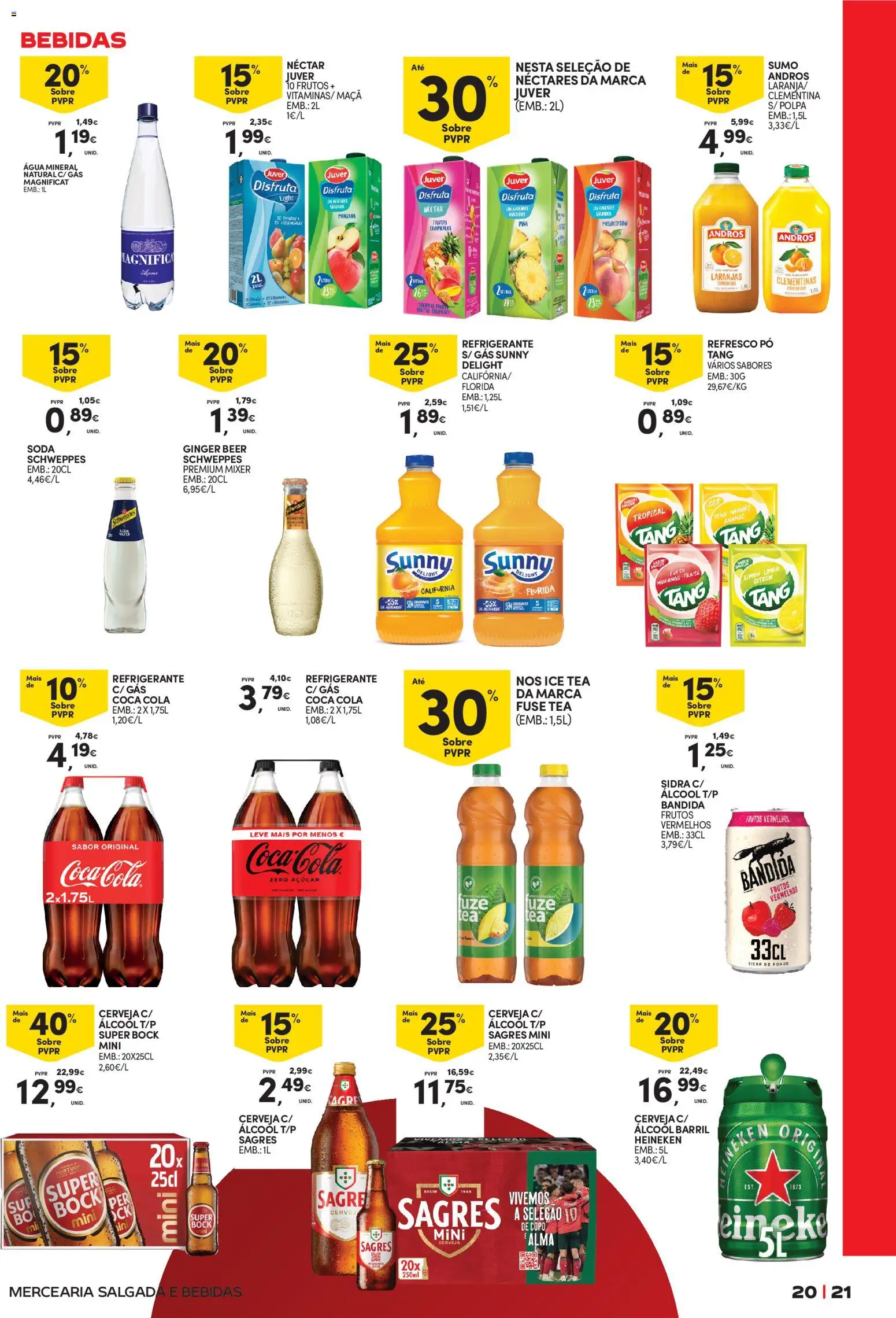 Continente - Açores Férias de Verão │ válido de 16.06.2026 | Página: 21 | Produtos: Super bock, Pó, Sumo, Cerveja