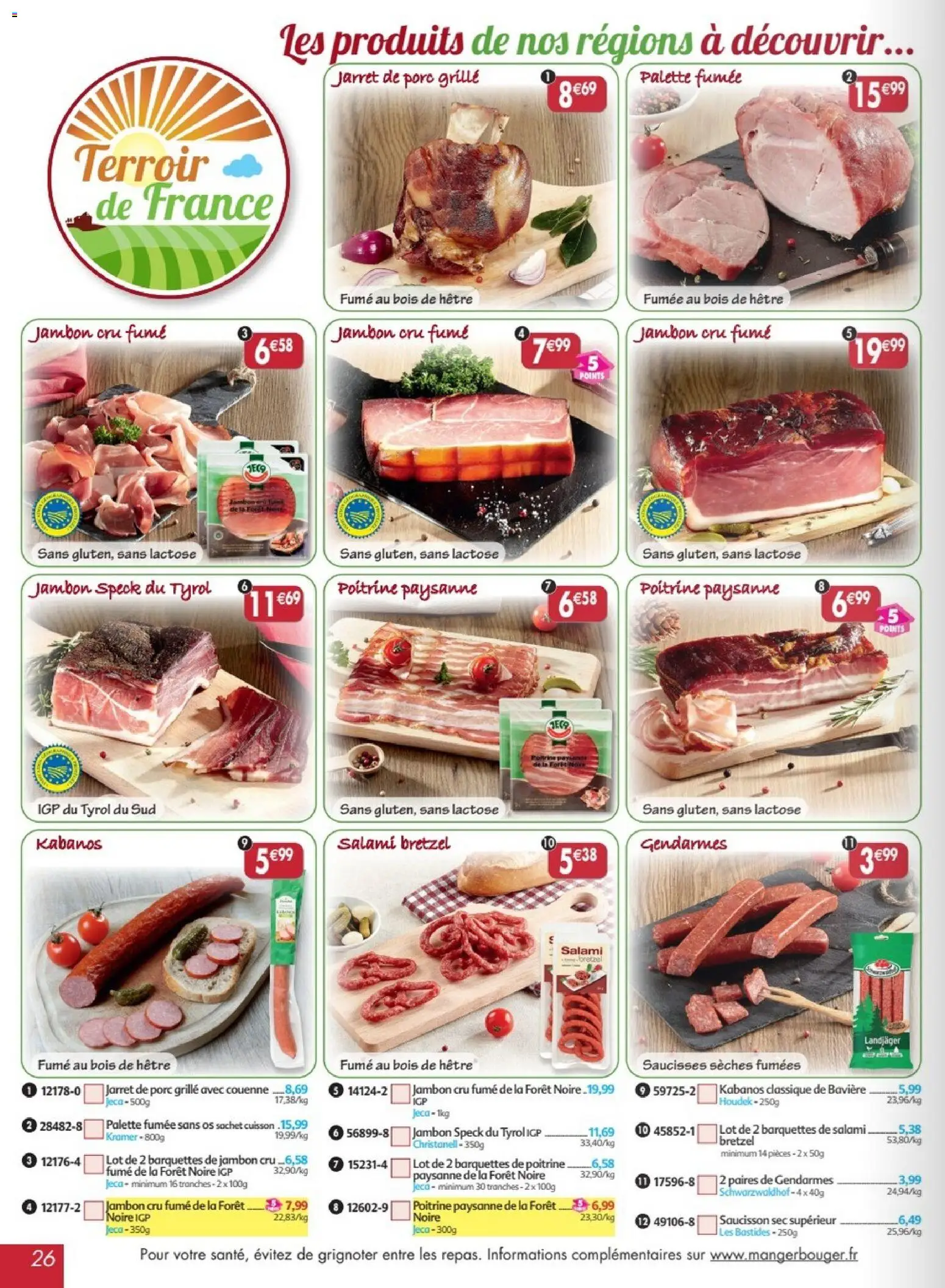 {H1} | Page: 26 | Produits: Saucisson, Kabanos, Salami, Jambon