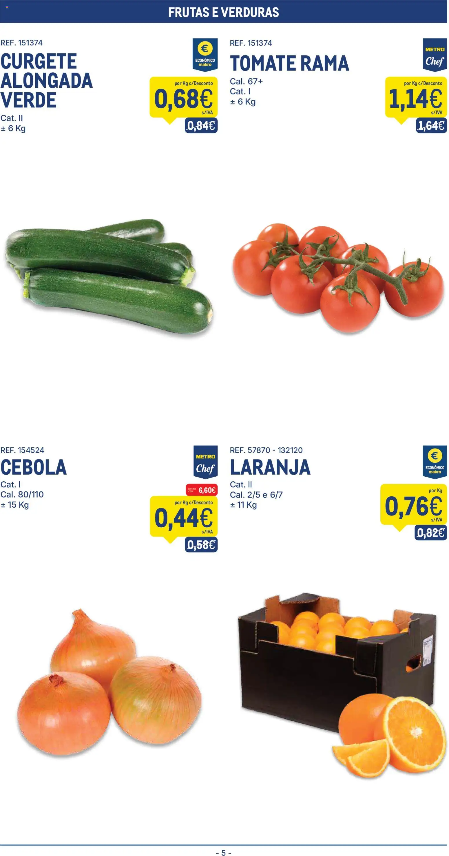 Makro folheto │ válido de 16.06.2026 | Página: 5 | Produtos: Curgete, Cebola, Tomate