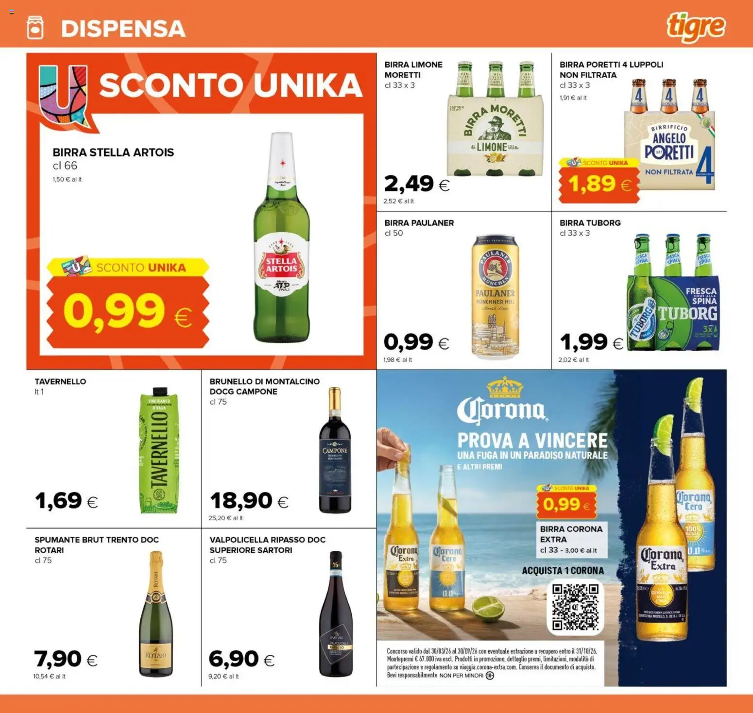 Volantino Tigre del 18.06.2026 | Pagina: 21 | Prodotti: Birra, Limone, Vino, Spumante