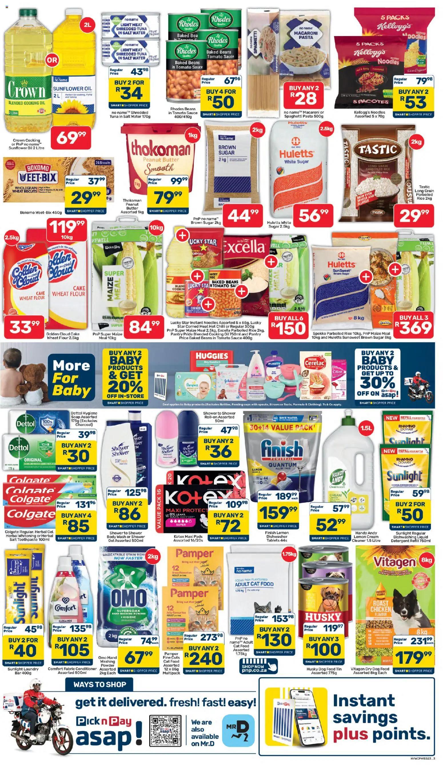 New Pick n Pay catalogue – valid from 07/08/2026 | Page: 3 | Products: Vitamins, Butter, Tomato sauce, Detergent