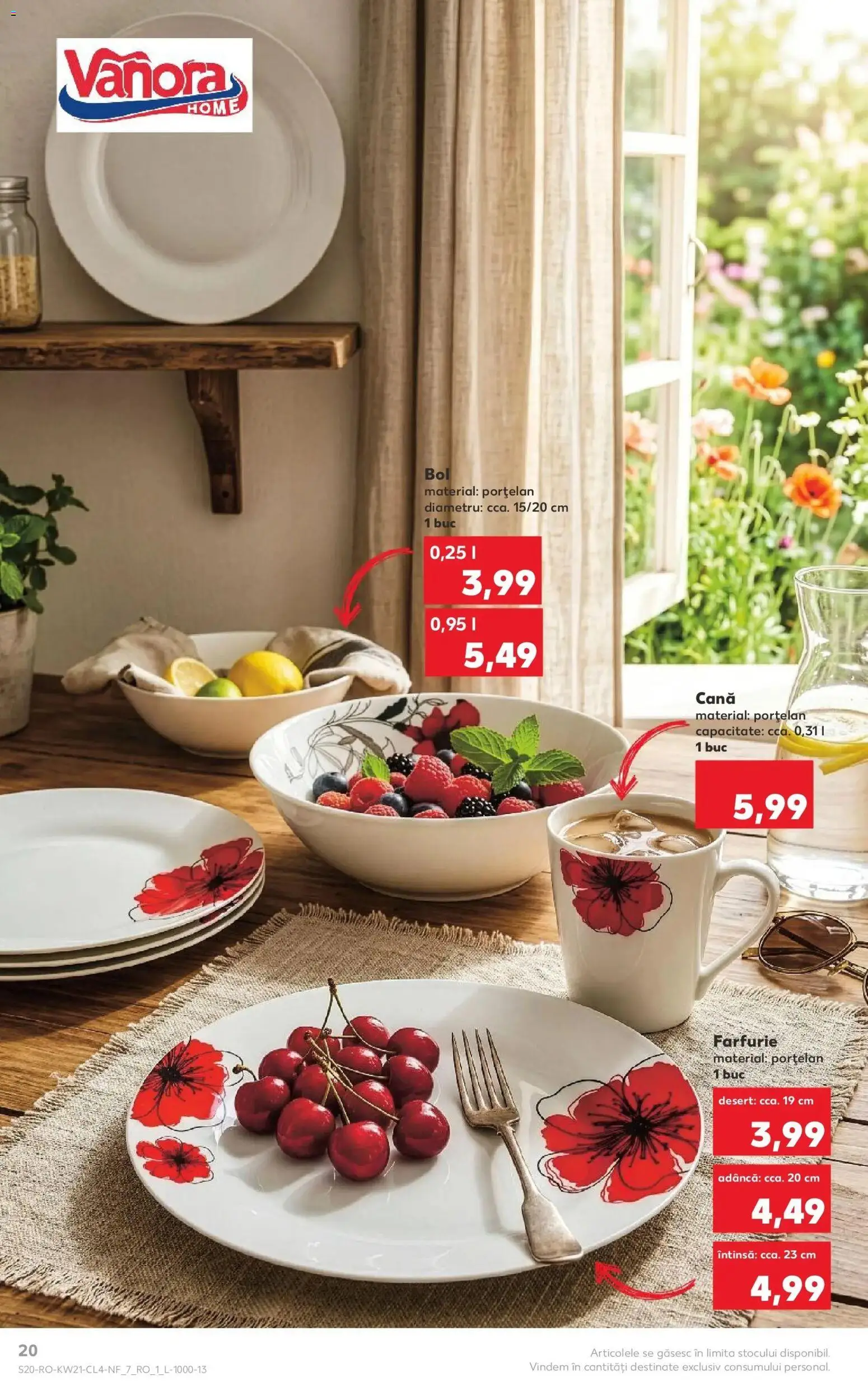 Noul catalog Kaufland – valabil de la 20.05.2026 | Pagină: 20 | Produse: Bol, Farfurie