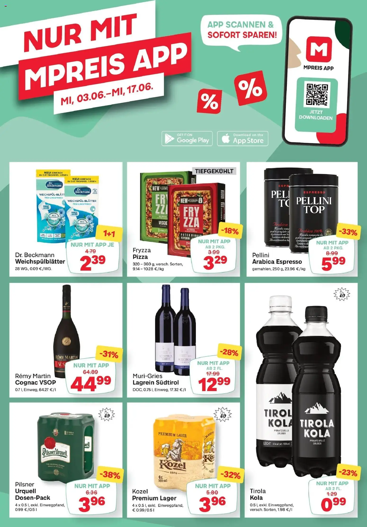 MPREIS Flugblatt gültig ab 03.06.2026 | Seite: 14 | Produkte: Pizza