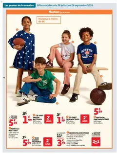 Auchan - Prévisualisation de ROBE FILLET INEXTENSO, 100% coton issu de l'agriculture biologique, Du 3 au 12 ans valide à partir de 28/07/2026 | Page: 48 | Produits: Robe, Jeans, Coton, Leggings