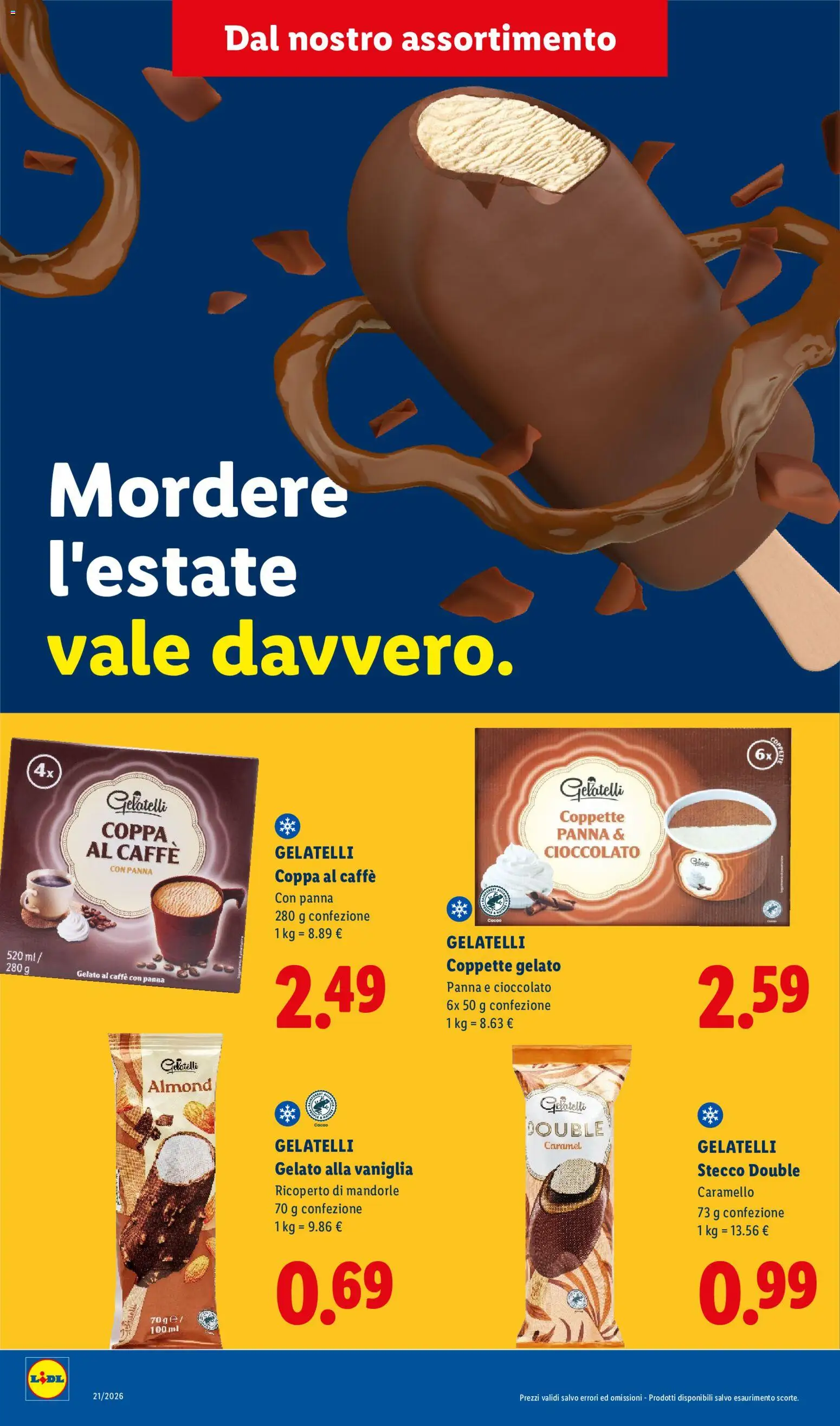 Volantino Lidl del 03/08/2026 | Pagina: 8 | Prodotti: Panna, Gelato, Mandorle, Cacao