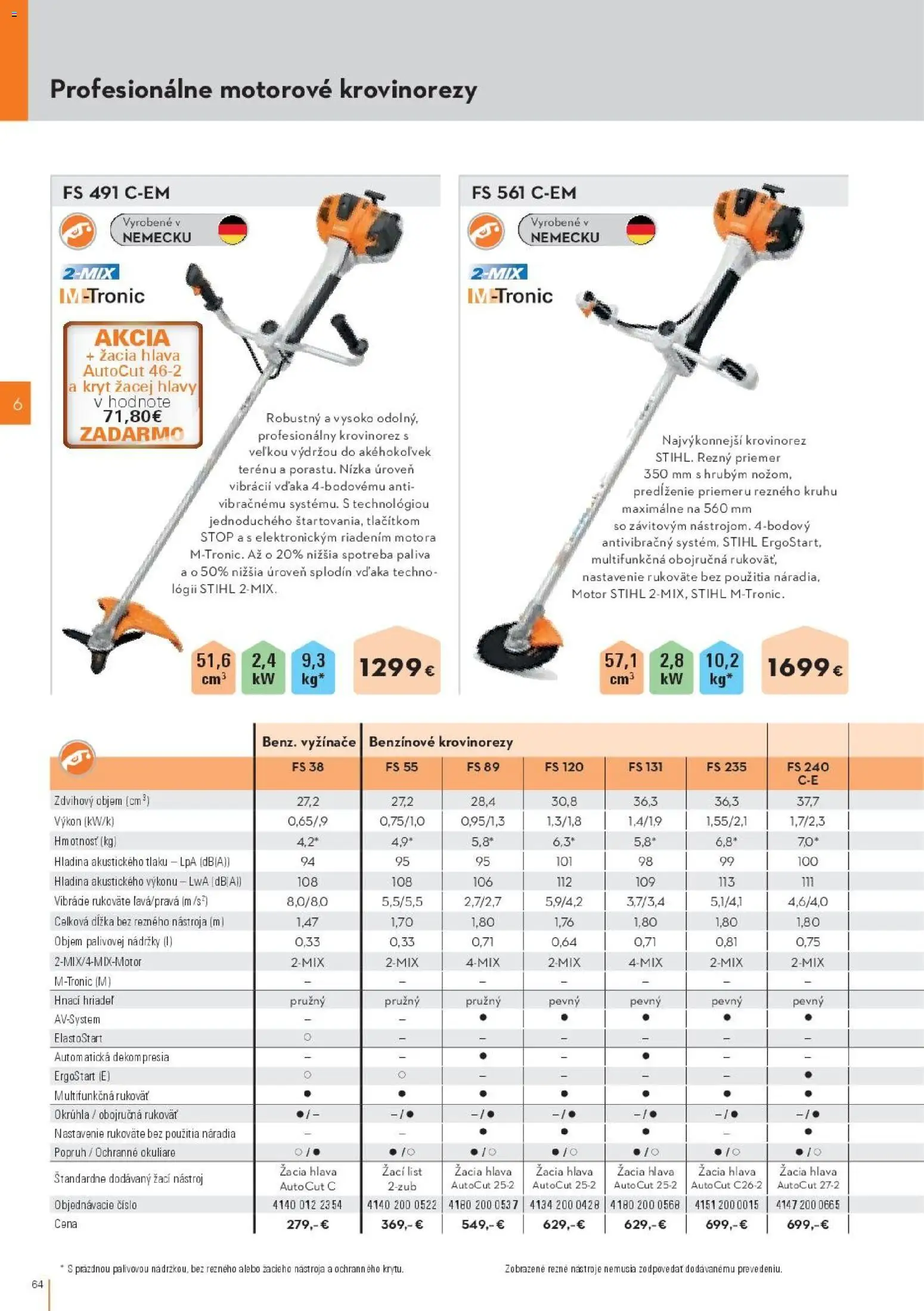 Nové STIHL akcie – leták je platný od 19.08.2026 | Strana: 64 | Produkty: Krovinorez, Vyžínače, Okuliare