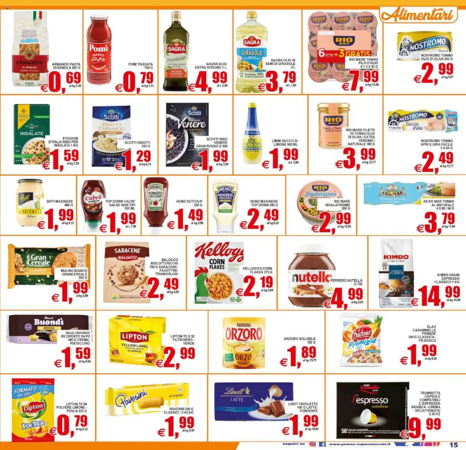 Volantino Pewex del 31/07/2026 | Pagina: 15 | Prodotti: Crema, Limone, Pesca, Bottiglia