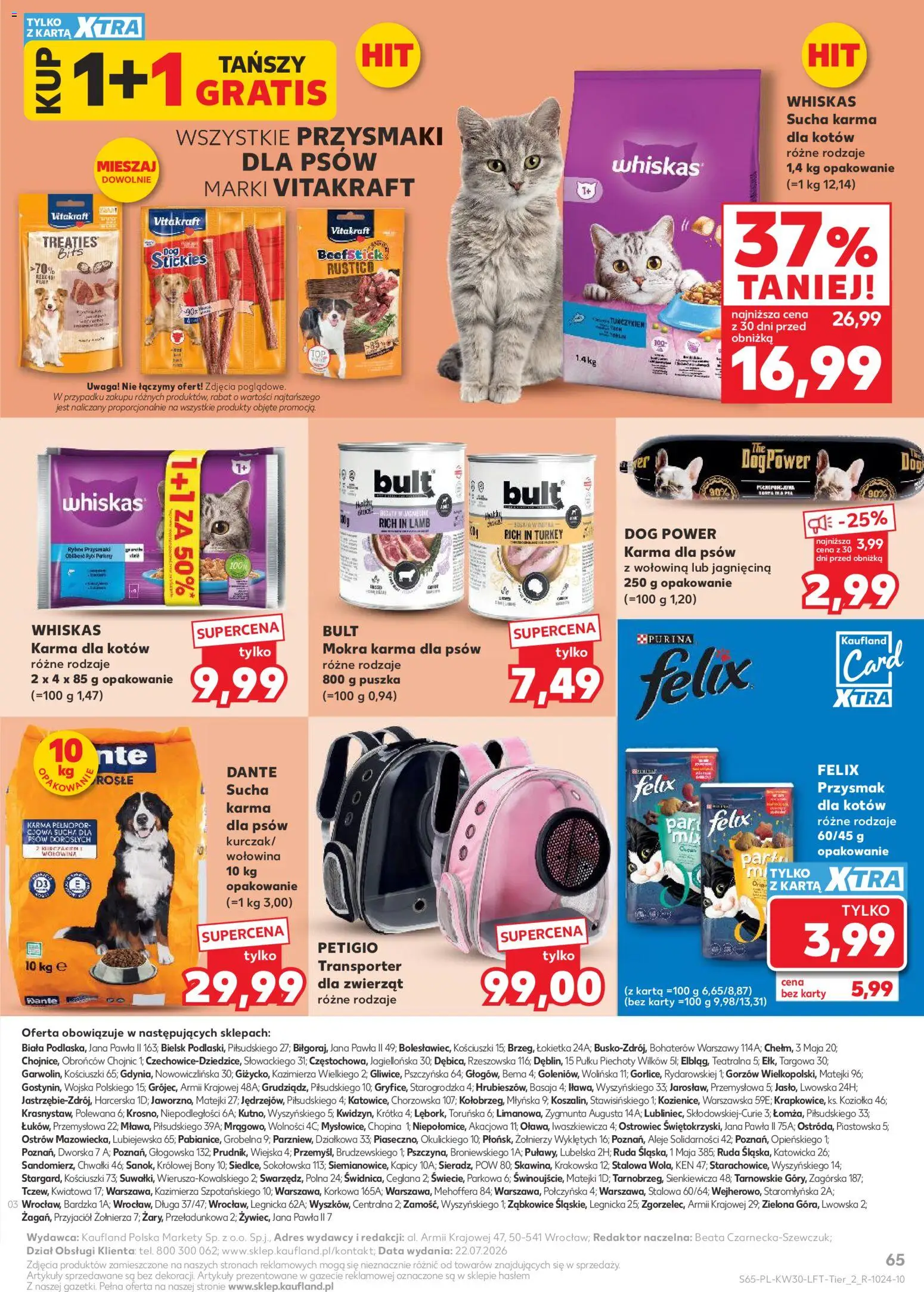 Kaufland gazetka od 23.07.2026 | Strona: 65 | Produkty: Karta, Jagnięcina, Wołowina, Karma dla psów