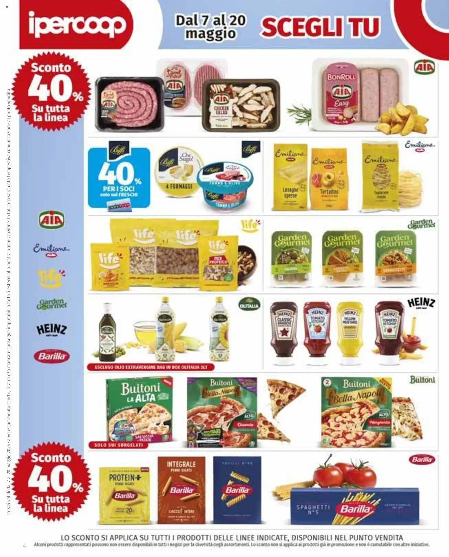 Volantino Ipercoop del 07.05.2026 | Pagina: 4 | Prodotti: Olio, Salsiccia, Data