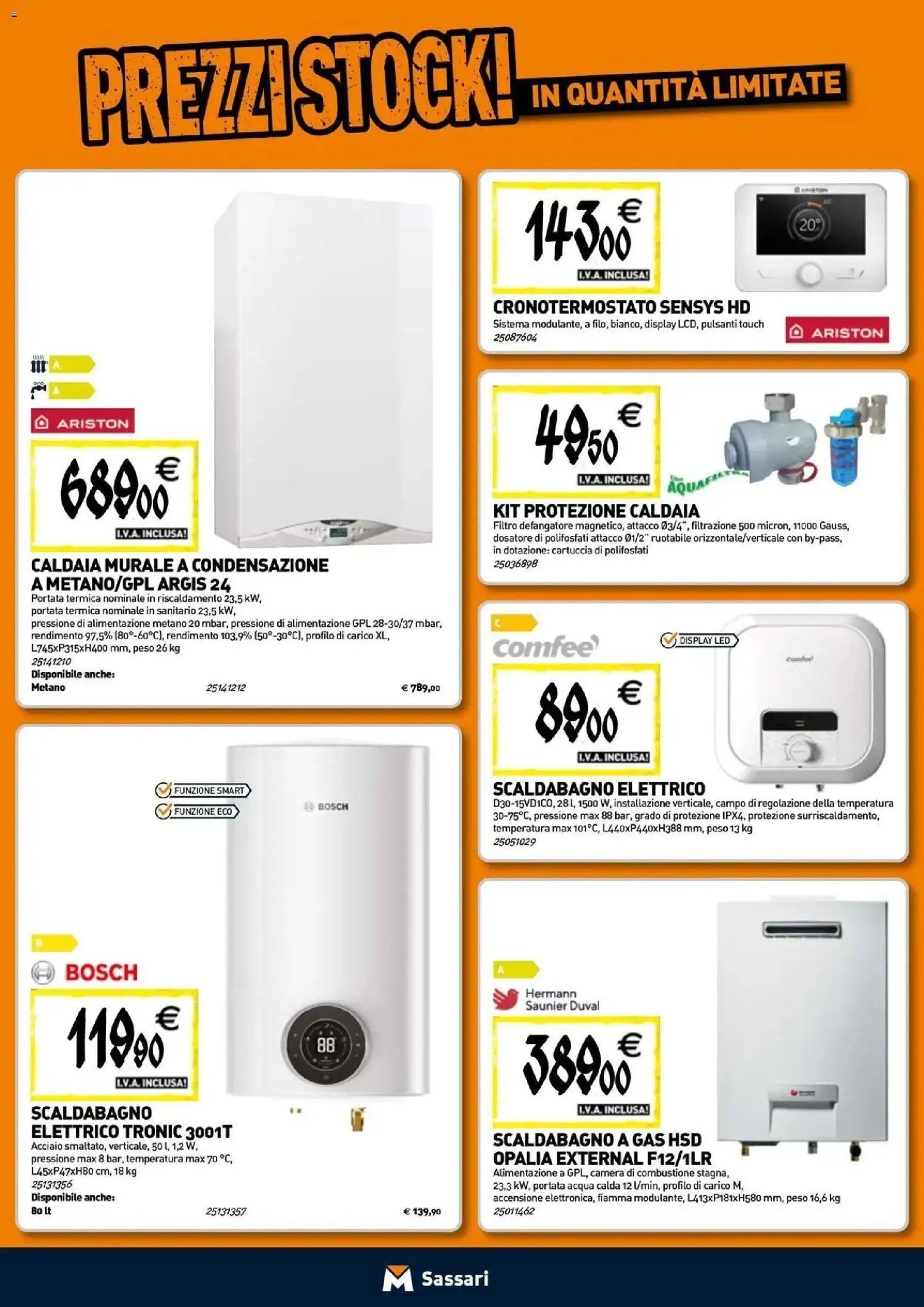 Nuovo TECNOMAT catalogo Sassari dal 24/09/2026 > offerte anteprima 🛍️ | Pagina: 7 | Prodotti: Scaldabagno, Caldaia, Acqua