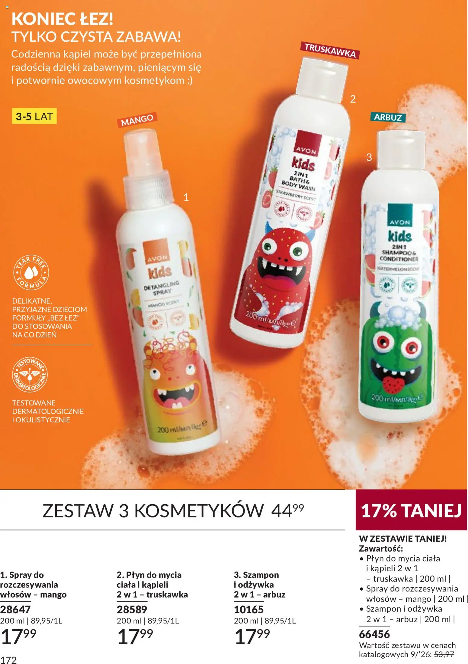Avon Katalog 9 2026 od 01.09.2026 | Strona: 172 | Produkty: Arbuz, Kąpiel, Szampon, Odżywka