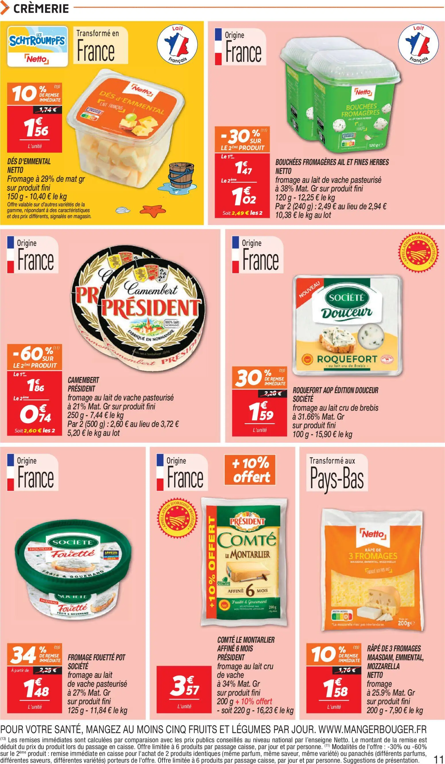 {H1} | Page: 11 | Produits: Ail, Mozzarella, Lait, Fromage