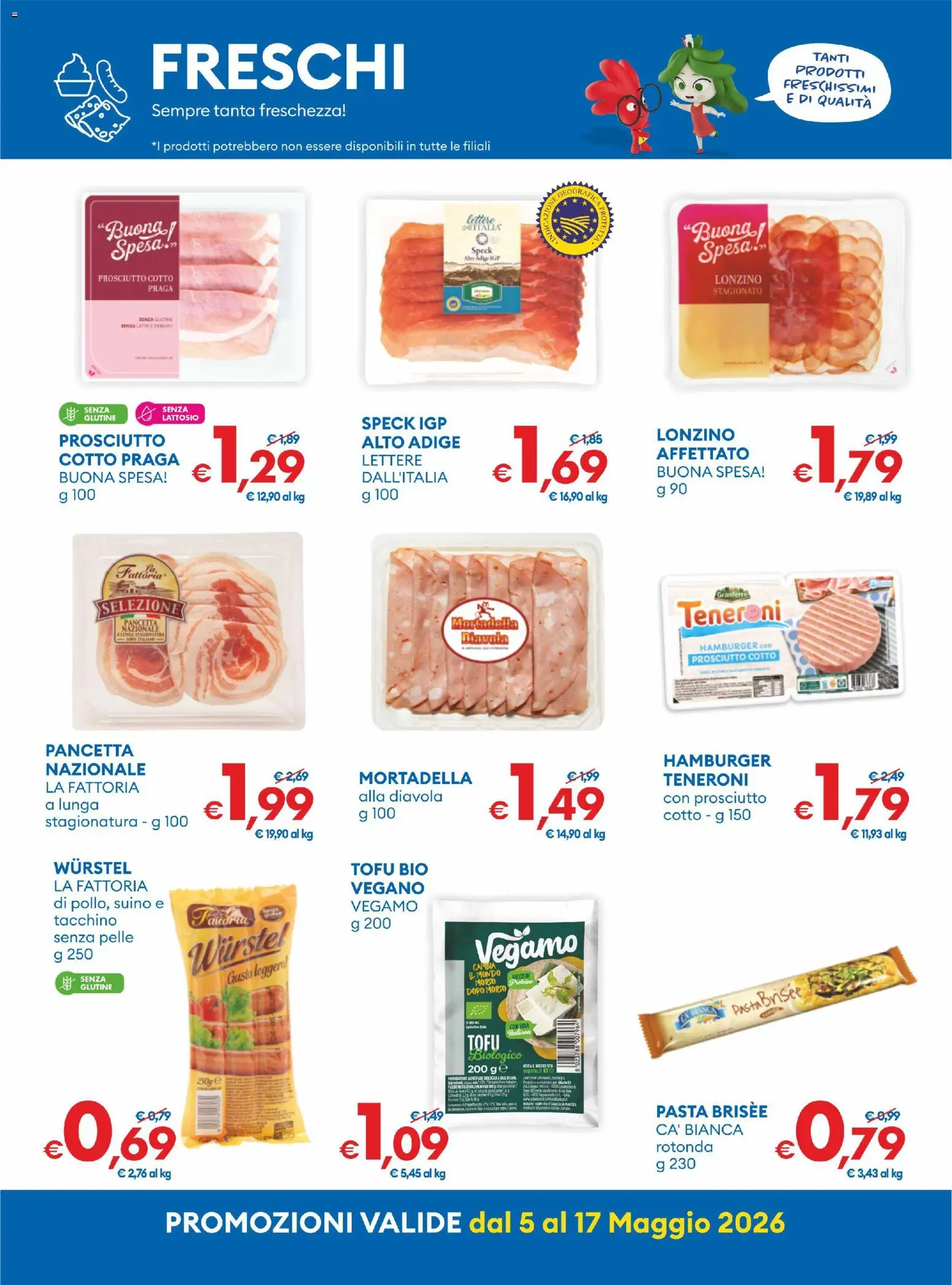 Volantino MD Discount del 05.05.2026 | Pagina: 18 | Prodotti: Pancetta, Tacchino, Latte, Pasta brisée