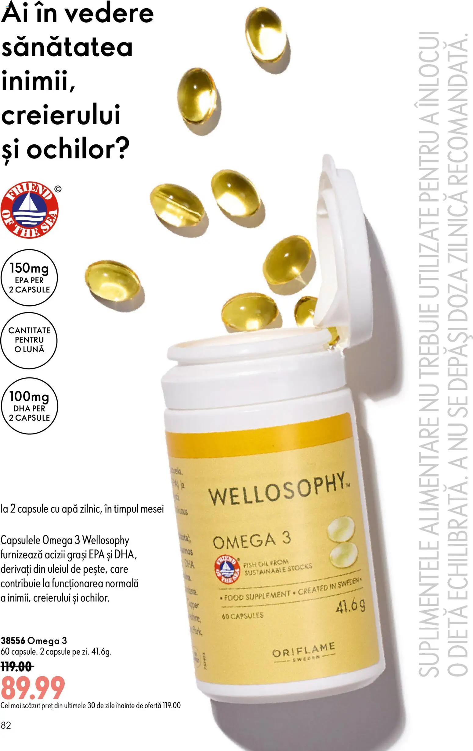 Noul catalog Oriflame – valabil de la 09.09.2026 | Pagină: 82 | Produse: Omega, Apă