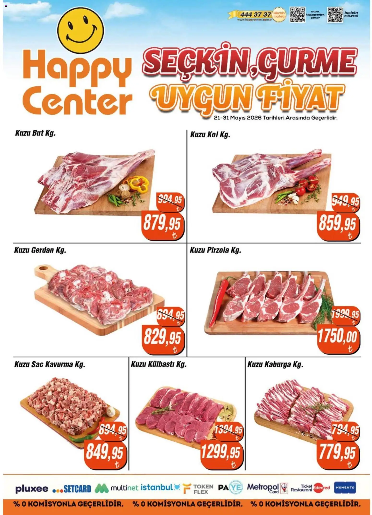Happy Center - Kasap - 21.05.2026 tarihinden itibaren geçerlidir | Sayfa: 1 | Ürünler: Pirzola