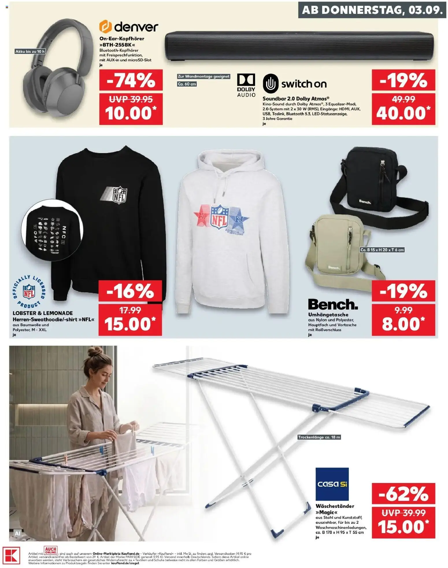 Prospekt Kaufland ab 31.08.2026 » Angebote Online zum Blättern | Seite: 14 | Produkte: Soundbar, Waschestander, Audio