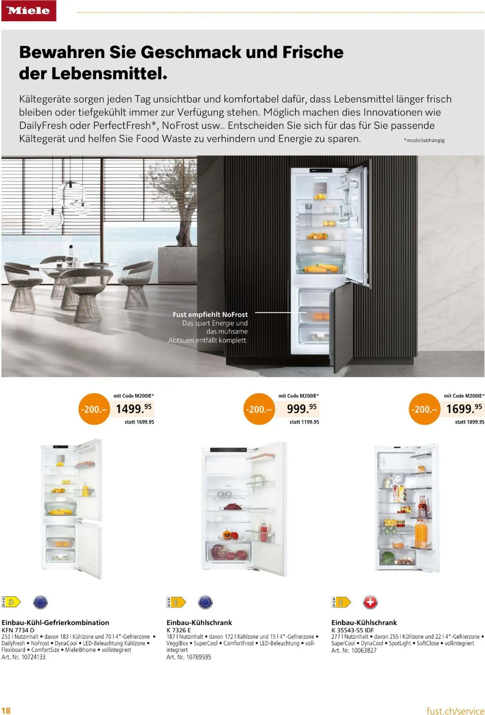 Fust aktionen Einbau – gültig ab 17.09.2026 | Seite: 18 | Produkte: Miele