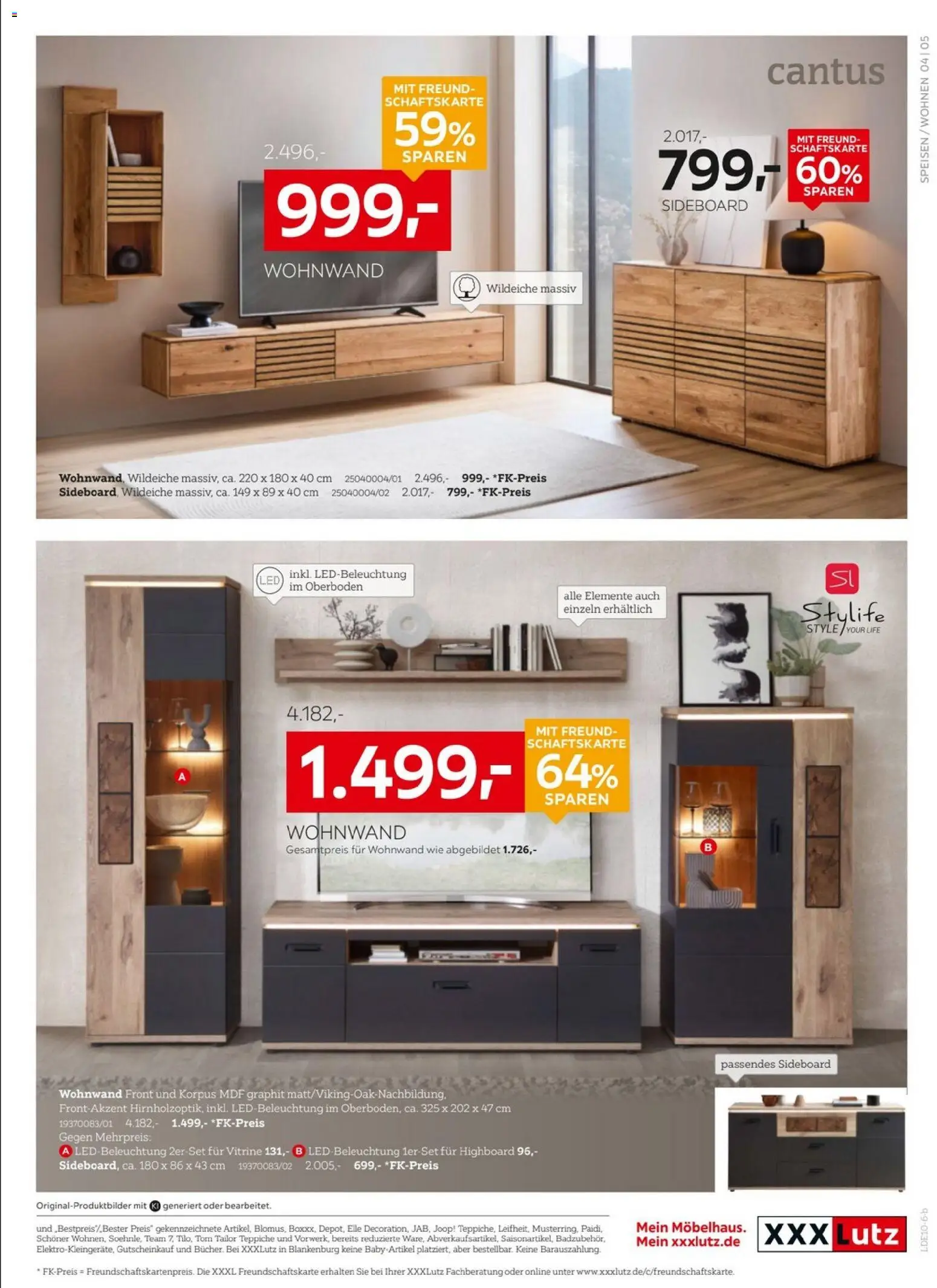XXXLutz Red Shopping Week – gültig ab 03.10.2026 | Seite: 8 | Produkte: Sideboard, Wohnwand, HIghboard, Vitrine