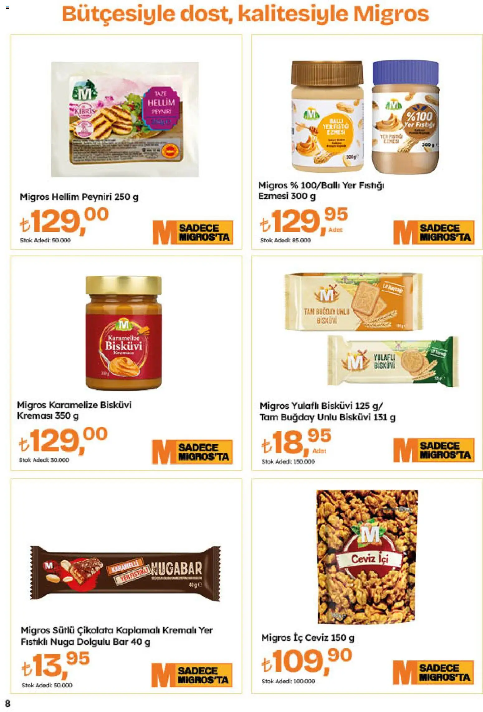 Migros Katalog - 5M Migroskop Dijital - 06 Ağustos 2026 tarihinden itibaren geçerlidir | Sayfa: 8 | Ürünler: Çikolata, Yer fıstığı, Ceviz, Bisküvi