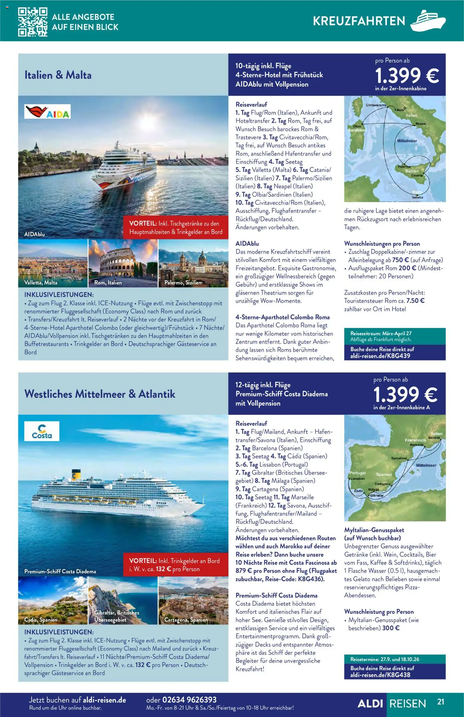 Aldi Reisen Reisemagazin – gültig ab 01.06.2026 | Seite: 21