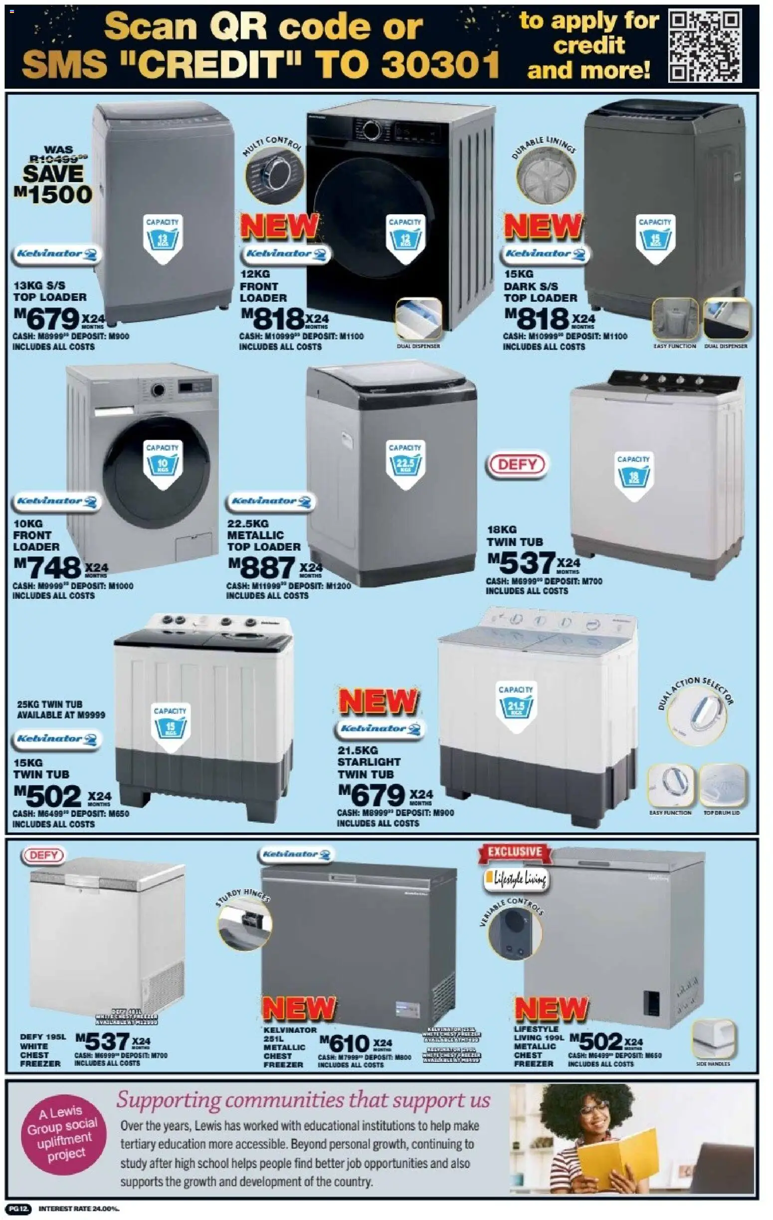 New Lewis Stores catalogue – valid from 10/08/2026 | Page: 12 | Products: Freezer