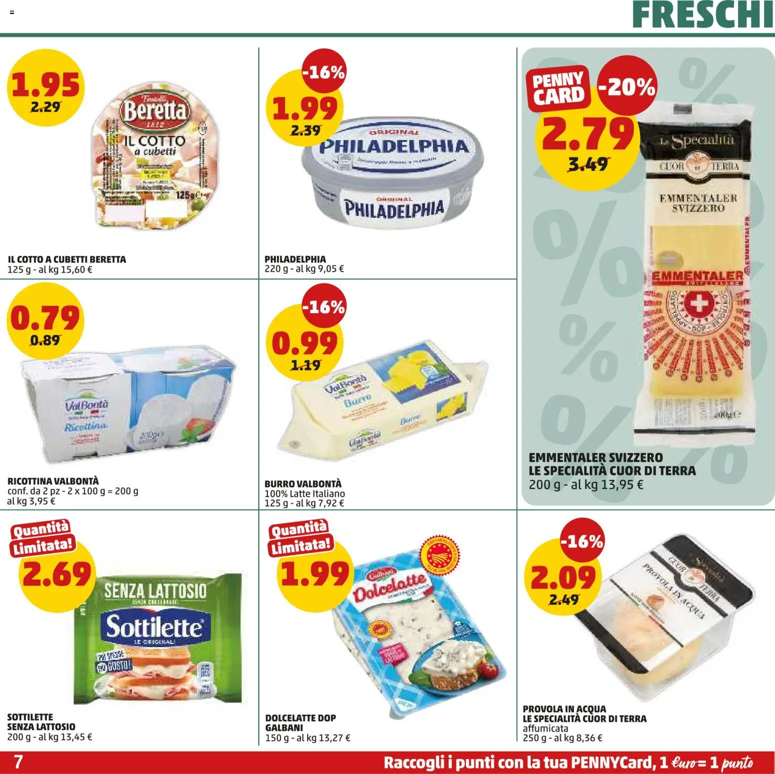 Volantino PENNY del 08/10/2026 | Pagina: 7 | Prodotti: Acqua, Latte, Specialità, Senza lattosio