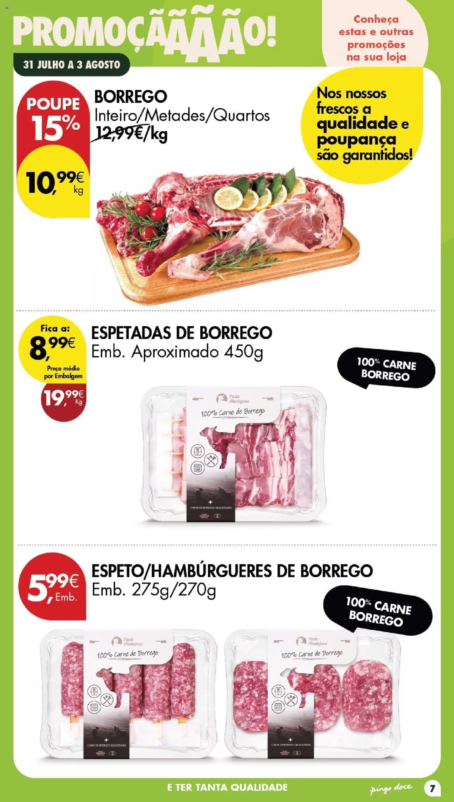 Pingo Doce Poupe este Fim de Semana │ válido de 31/07/2026 | Página: 7 | Produtos: Carne