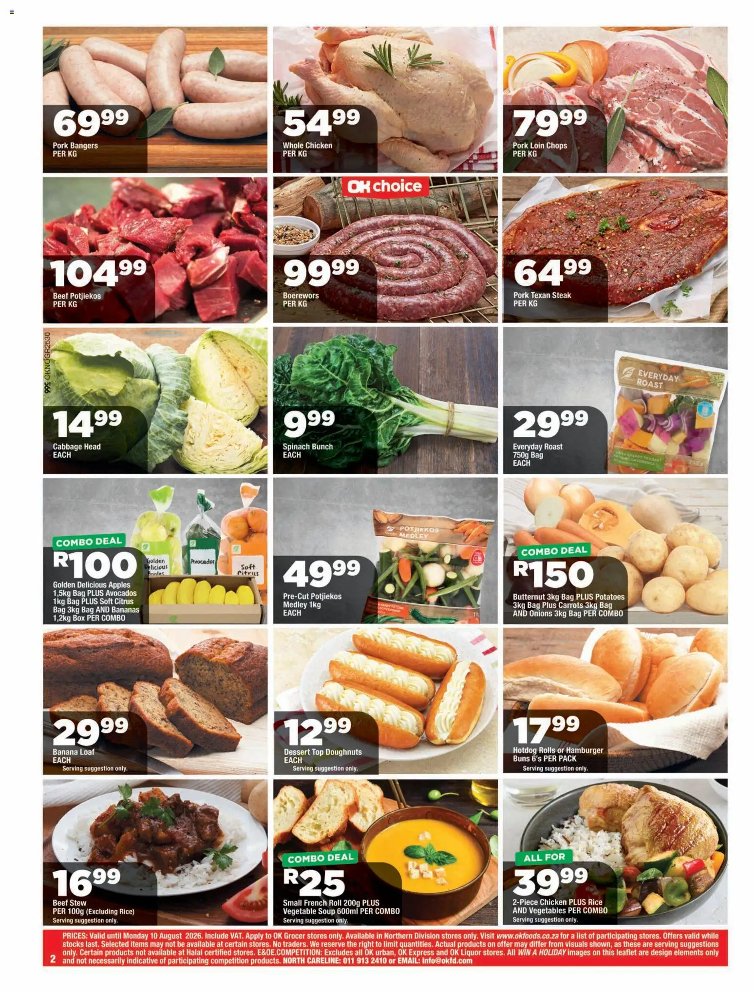 New OK Foods catalogue – valid from 24/07/2026 | Page: 2 | Products: Bag, Boerewors, Pork, Beef