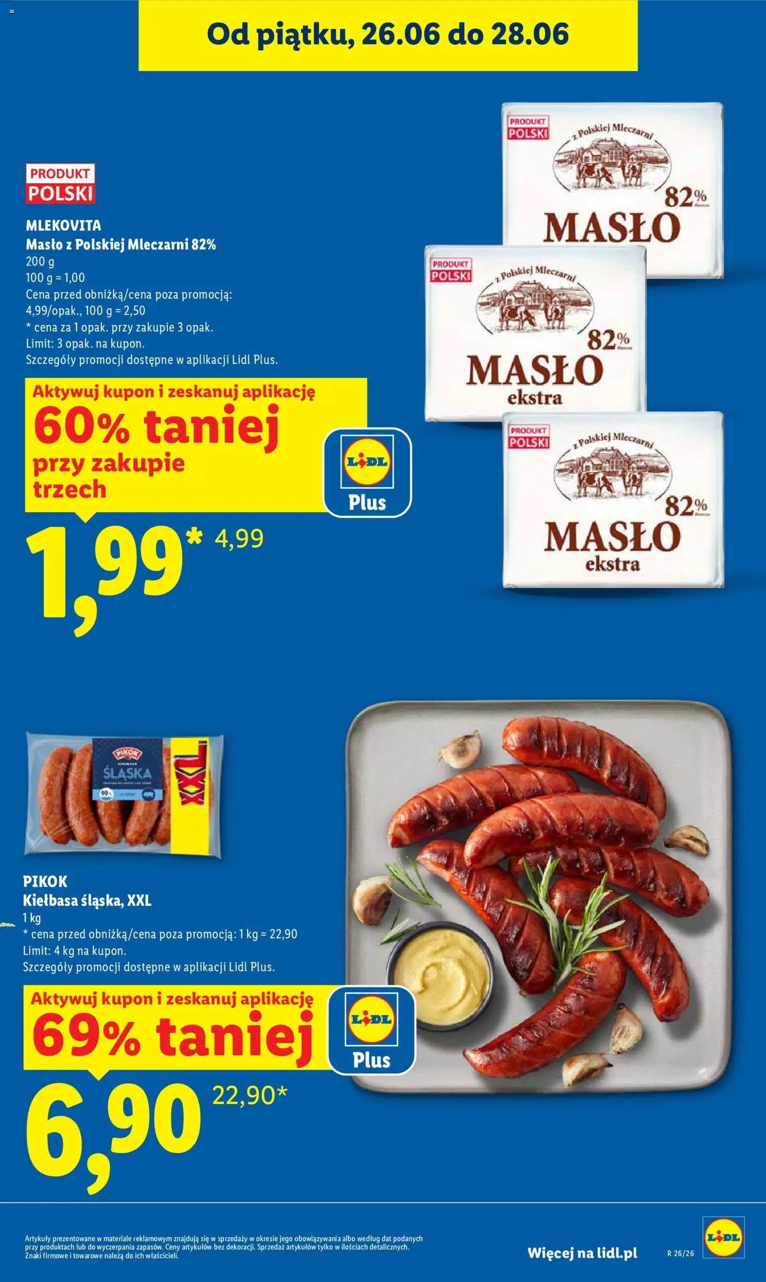 Lidl Polsko leták od 25.06.2026 | Strana: 3 | Produkty: Máslo, Pikok