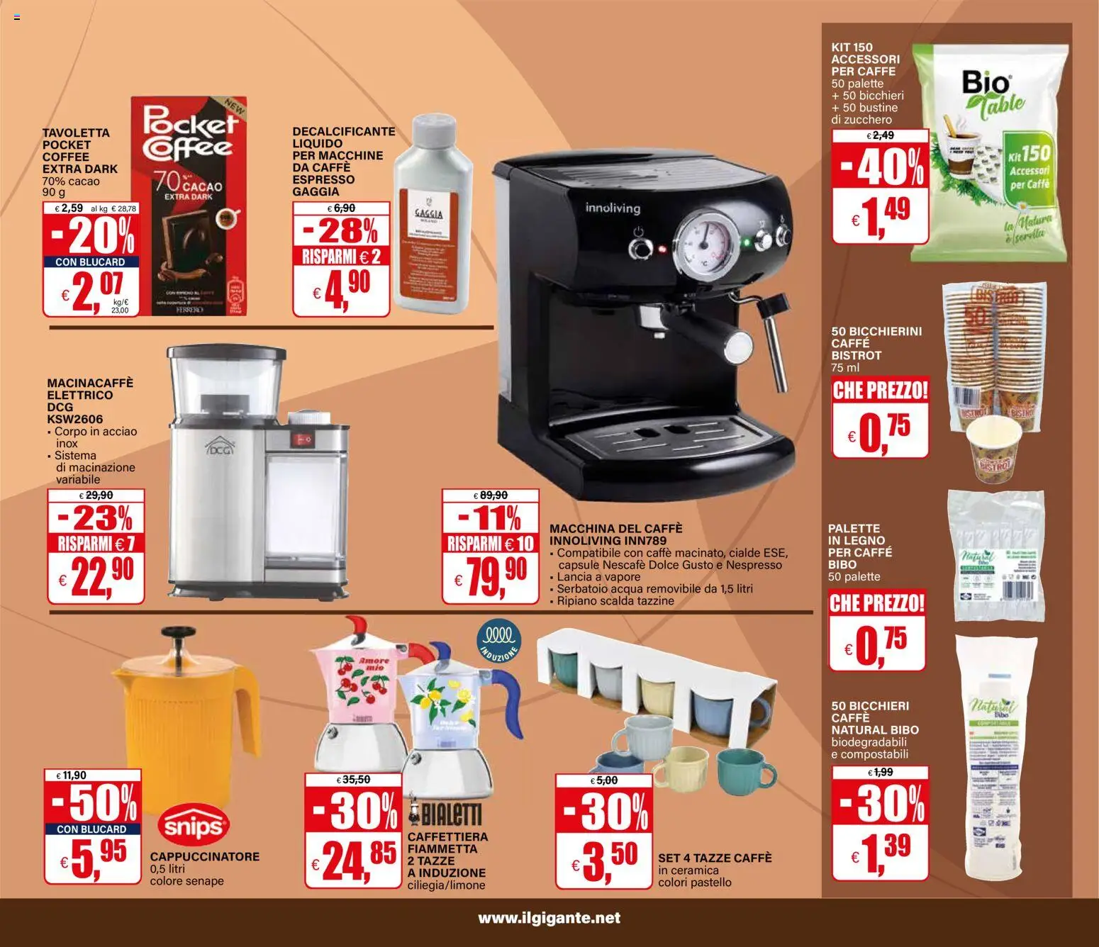 Volantino Il Gigante del 01/10/2026 | Pagina: 23 | Prodotti: Acqua, Zucchero, Cacao, Nescafé