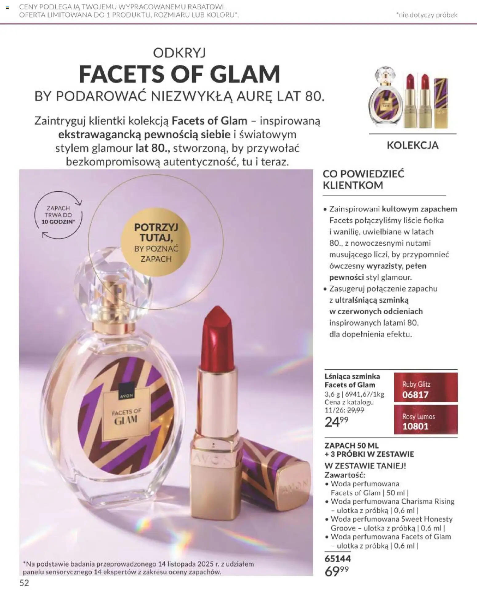 Avon Katalog Focus 10 2026 od 30.09.2026 | Strona: 52 | Produkty: Zapach, Szminka, Woda