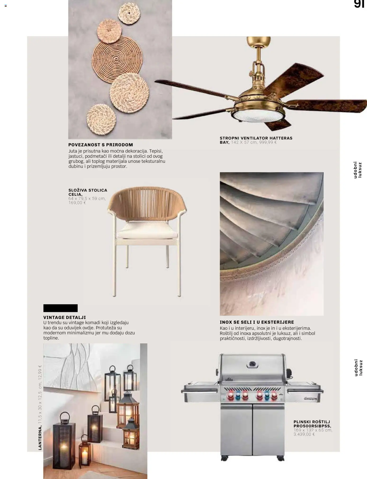 Lesnina katalog | vrijedi od 10.09.2026 | Stranica: 91 | Proizvodi: Ventilator, Plinski roštilj, Stolica, Stropni ventilator
